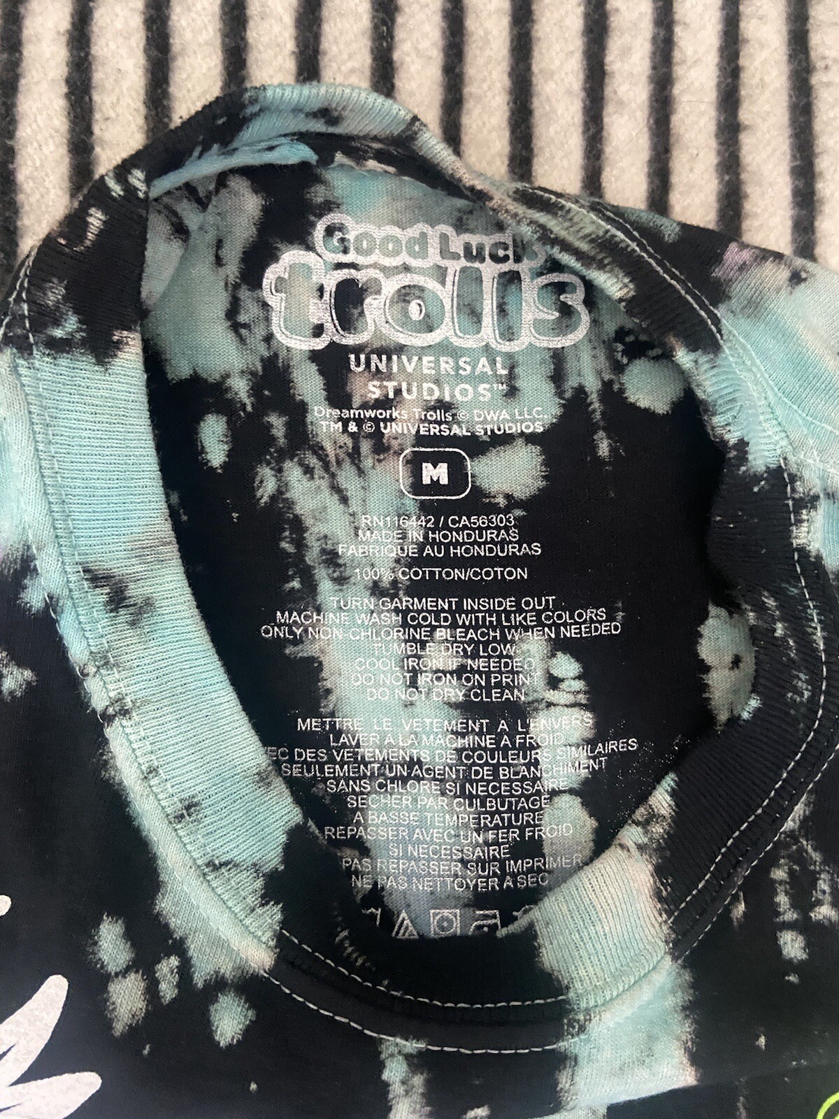 Universal Studios Hollywood Good Luck Trolls Tie Dye T-Shirt Size Medium gallery