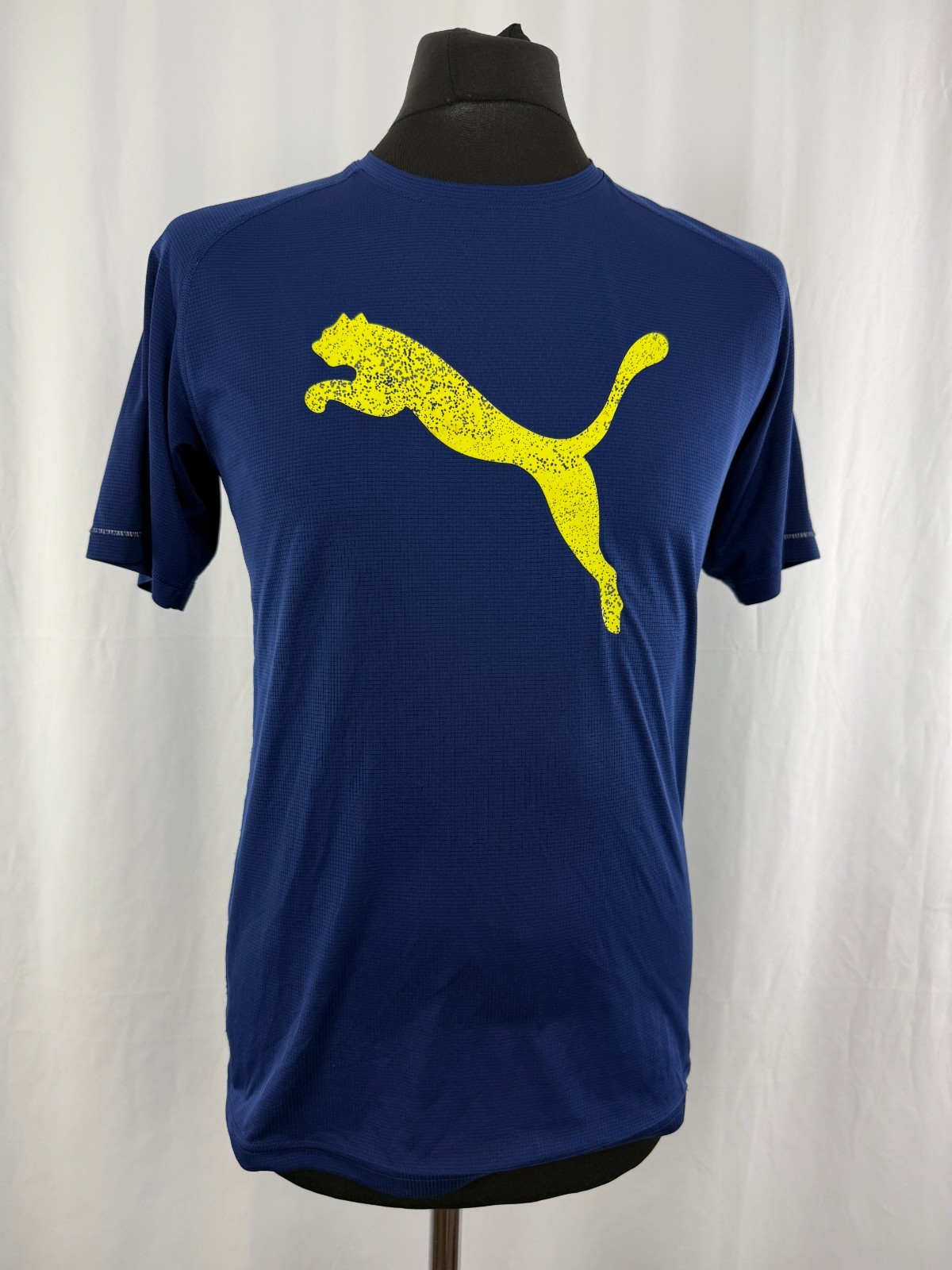 PUMA T-Shirt Small S 34-36 in Blue Polyester Crew Neck Short Sleeve gallery