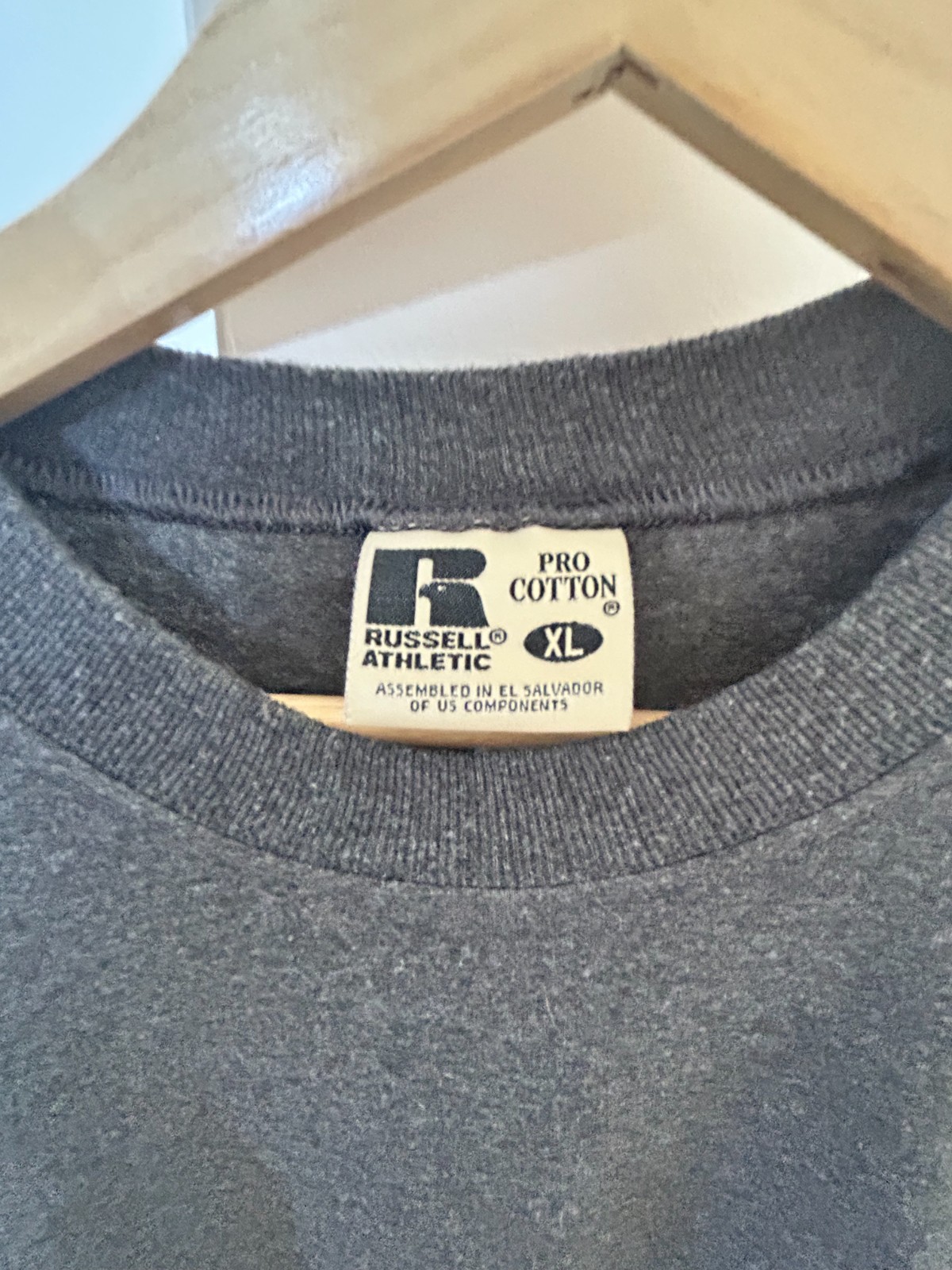 VTG 90’s Russell Athletic Pro Cotton Heavyweight Pocket Tee Blank Gray Men’s XL gallery