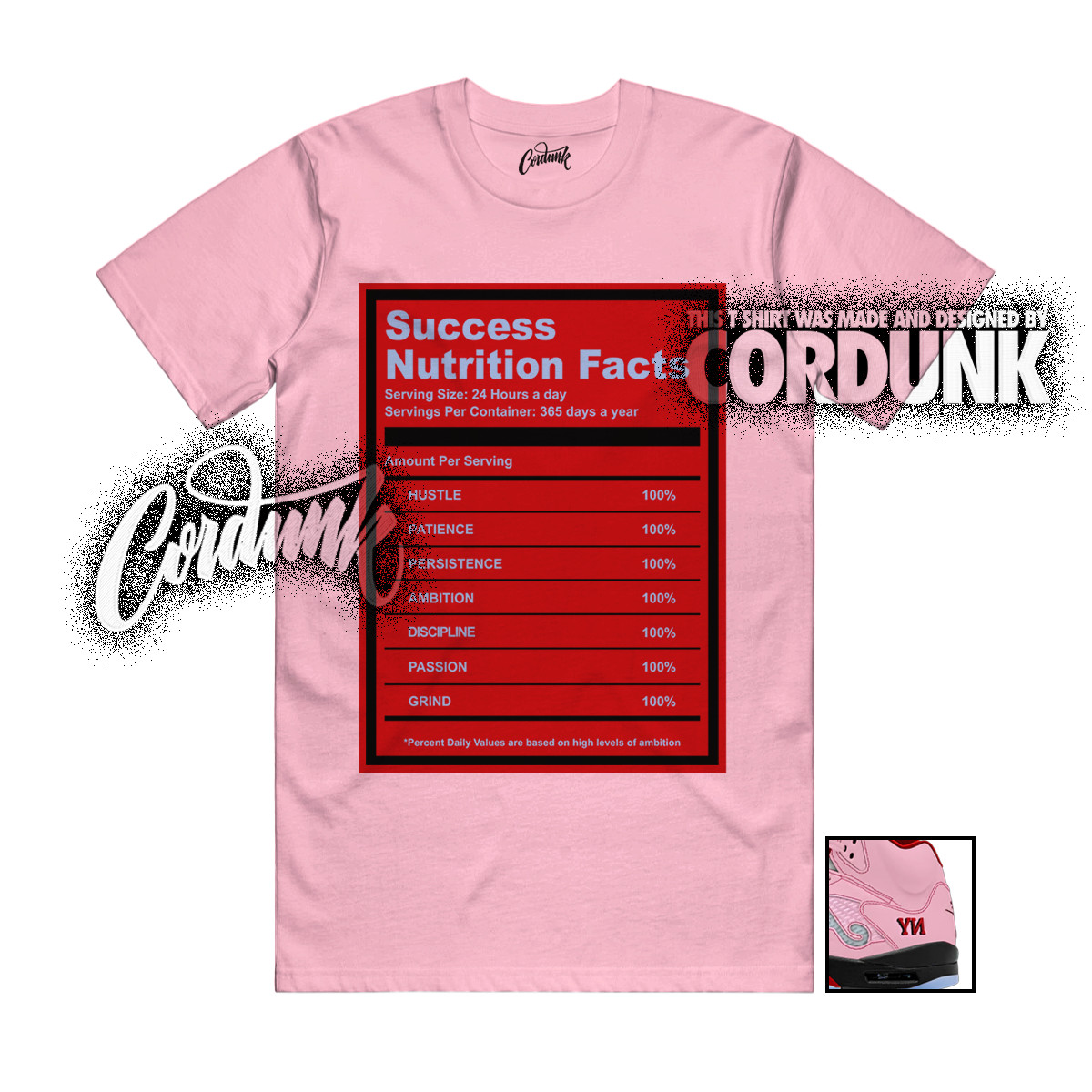5 NY Arctic Pink Metallic Silver University Red T Shirt Match SUCC