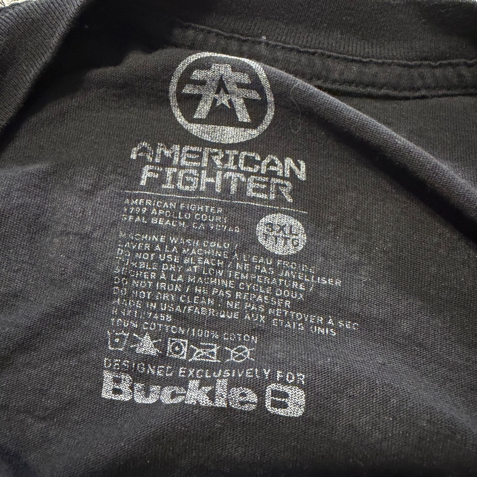 American Fighter Buckle T Shirt Mens 3XL Y2K MMA UFC Grunge Graphic Long Sleeve gallery