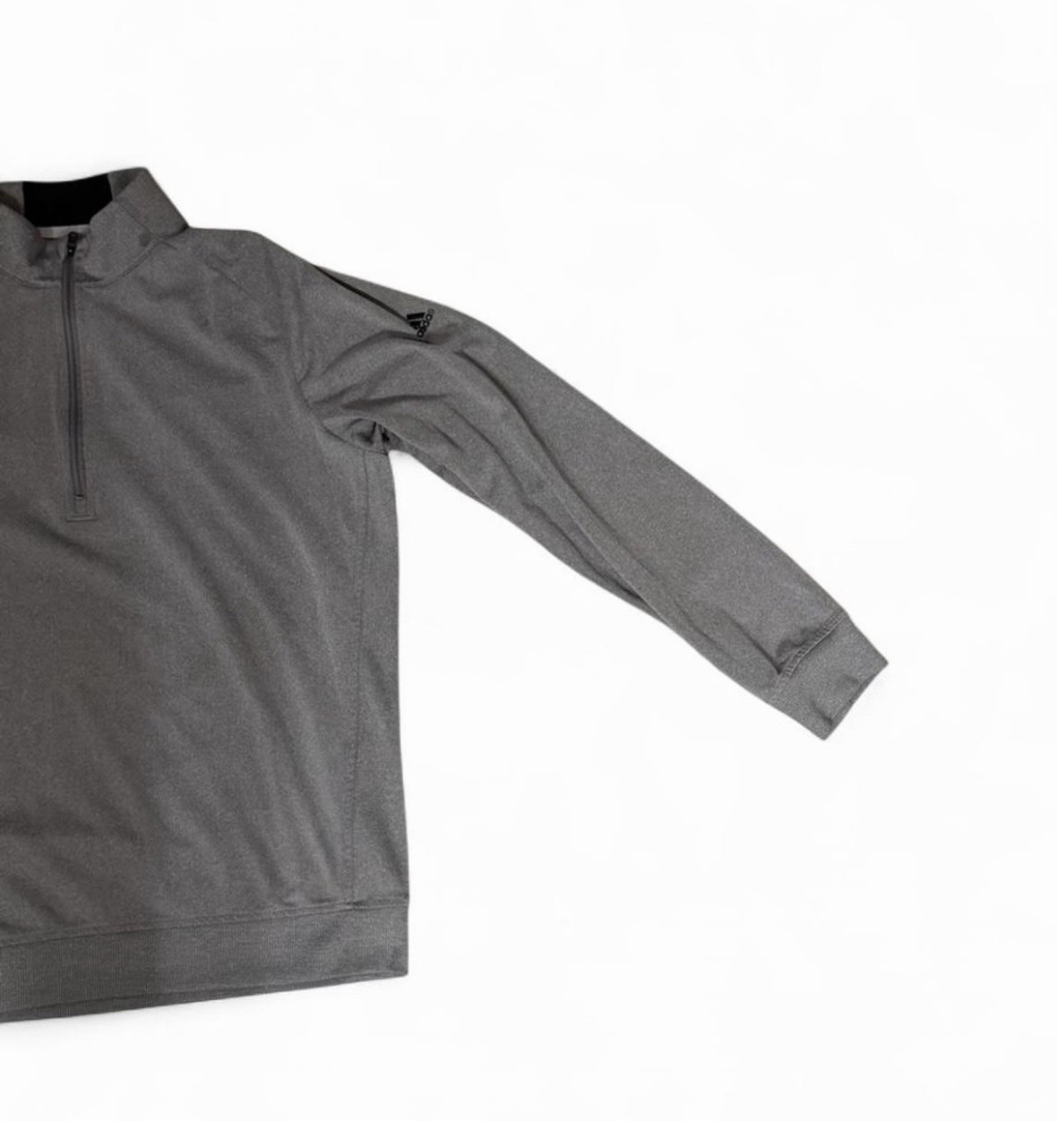 Adidas Men’s 1/4 Zip Performance Pullover Gray Size S Long Sleeve