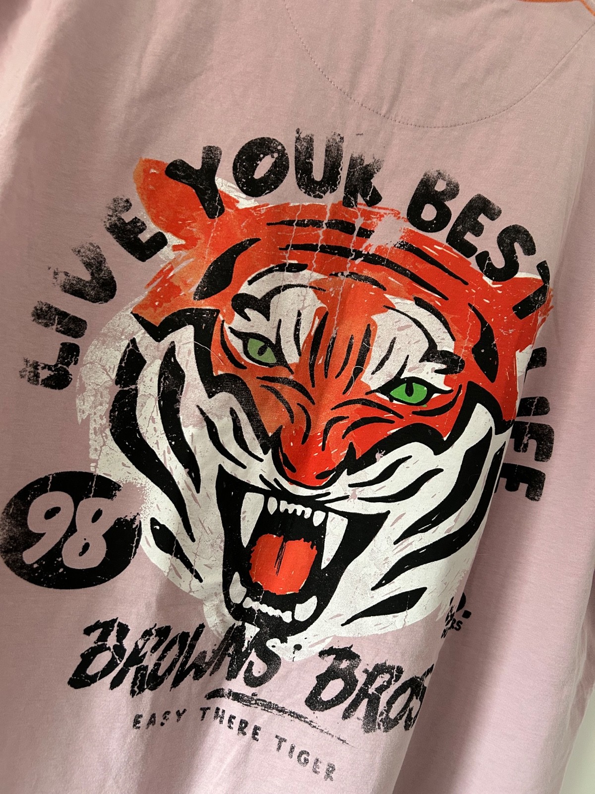 Joe Browns T Shirt NEW Large Pink Tiger Print Graphic Tee Casual Wear BNWT gallery