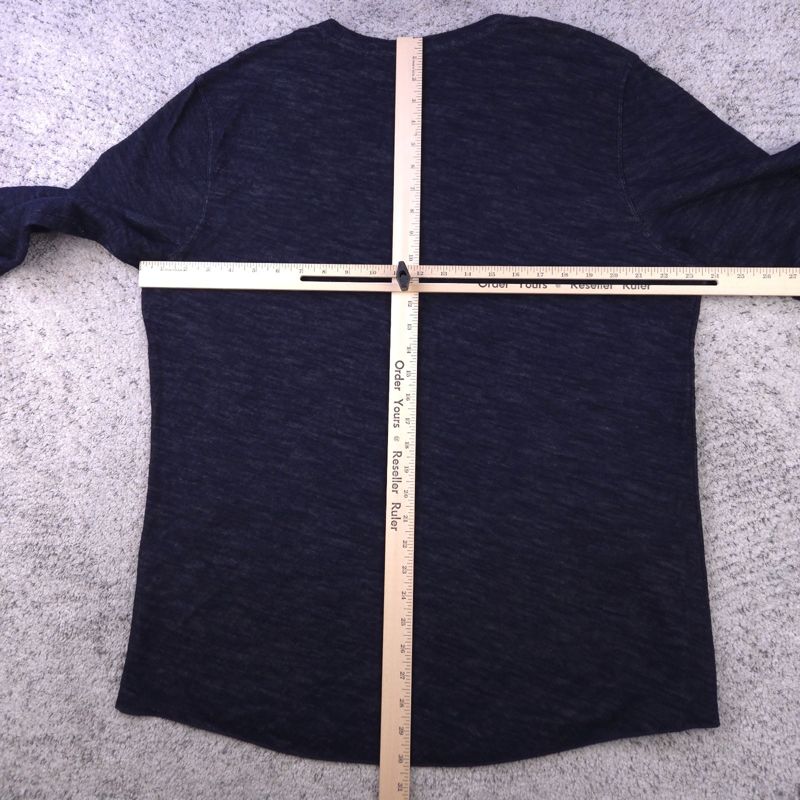Vince Shirt Mens XL Wool Blend Brushed Long Sleeve Crew Neck Tee Navy Blue EUC gallery