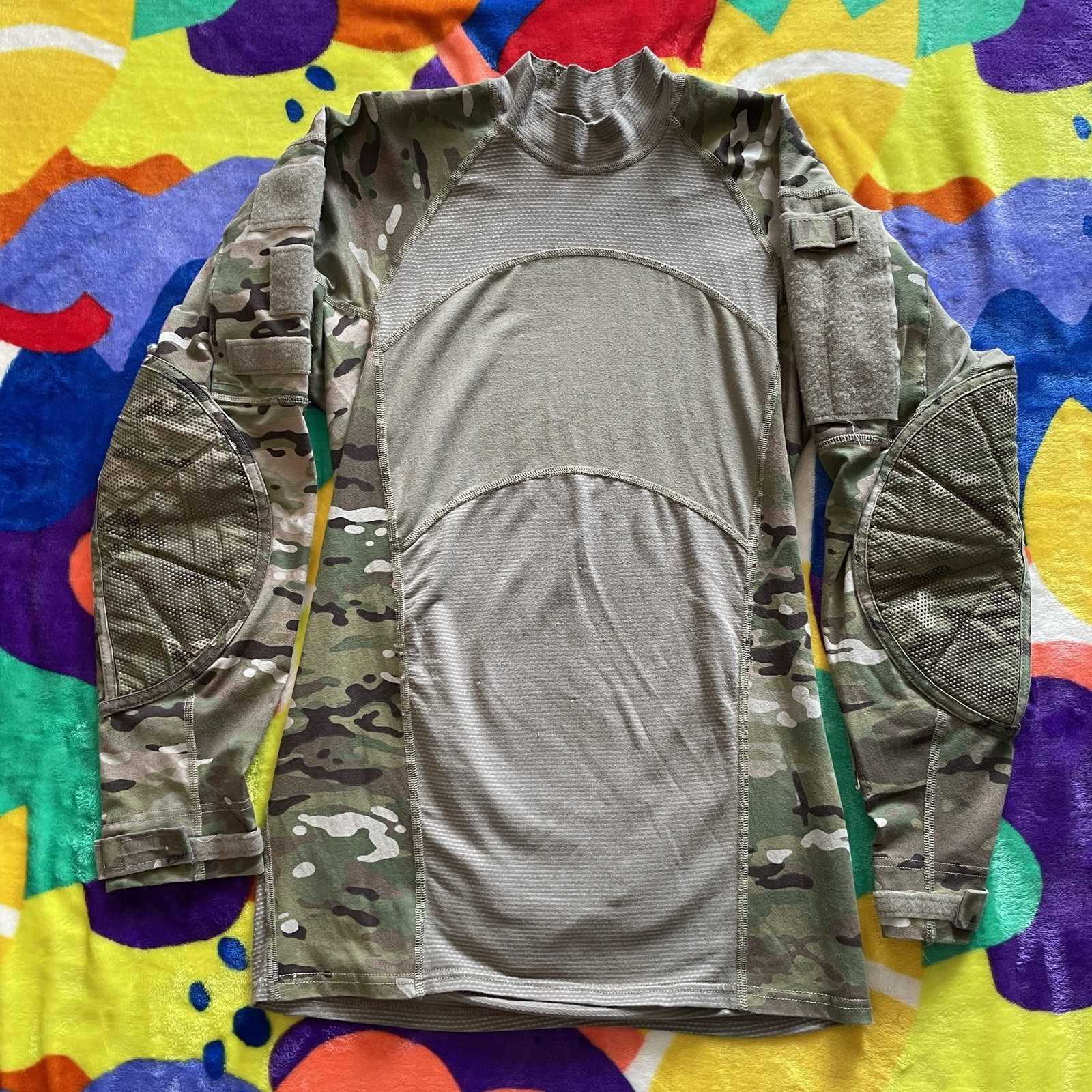 Vintage US Army Combat T-Shirt Men’s XS Camo Flame Resistant Military USA Made