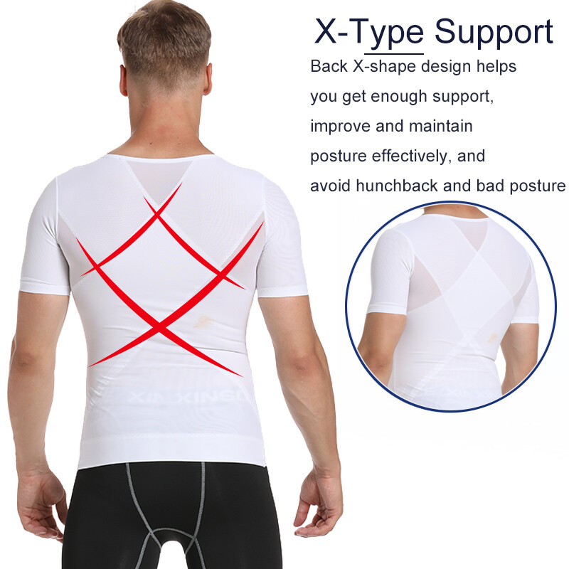 Men's Slimming Body Shaper Vest T-Shirt Compression Tank Tummy Control Shapewear gallery