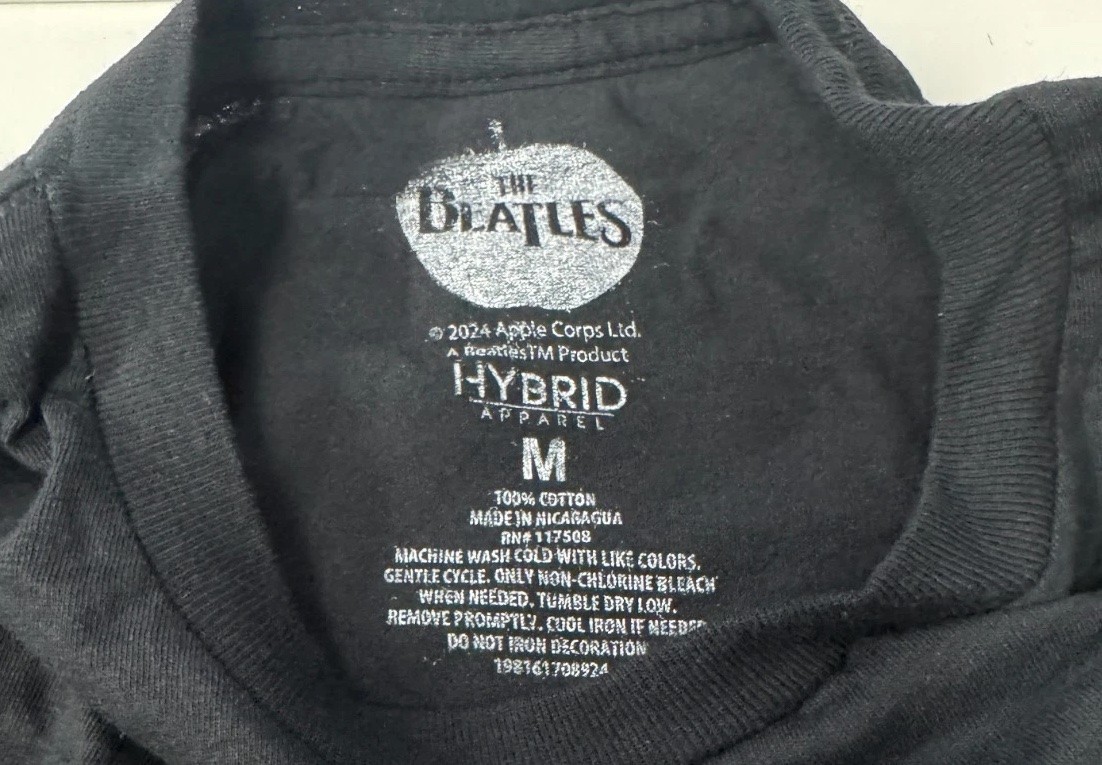 THE BEATLES MENS DISTRESS LOGO T SHIRT BLACK gallery