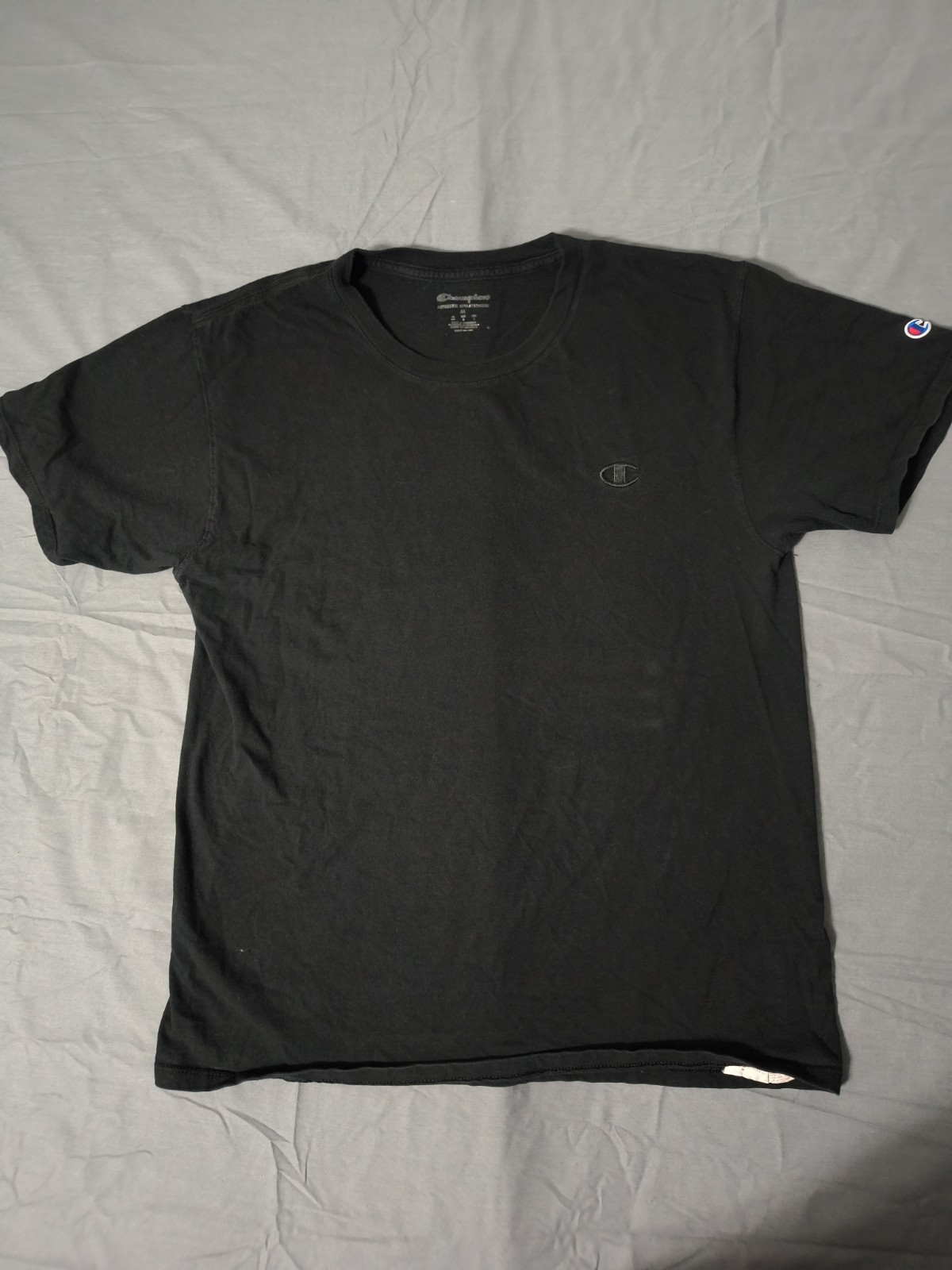 Men's Champion T-shirt Color Black Size Medium Stretch Breathable Plain Athletic gallery