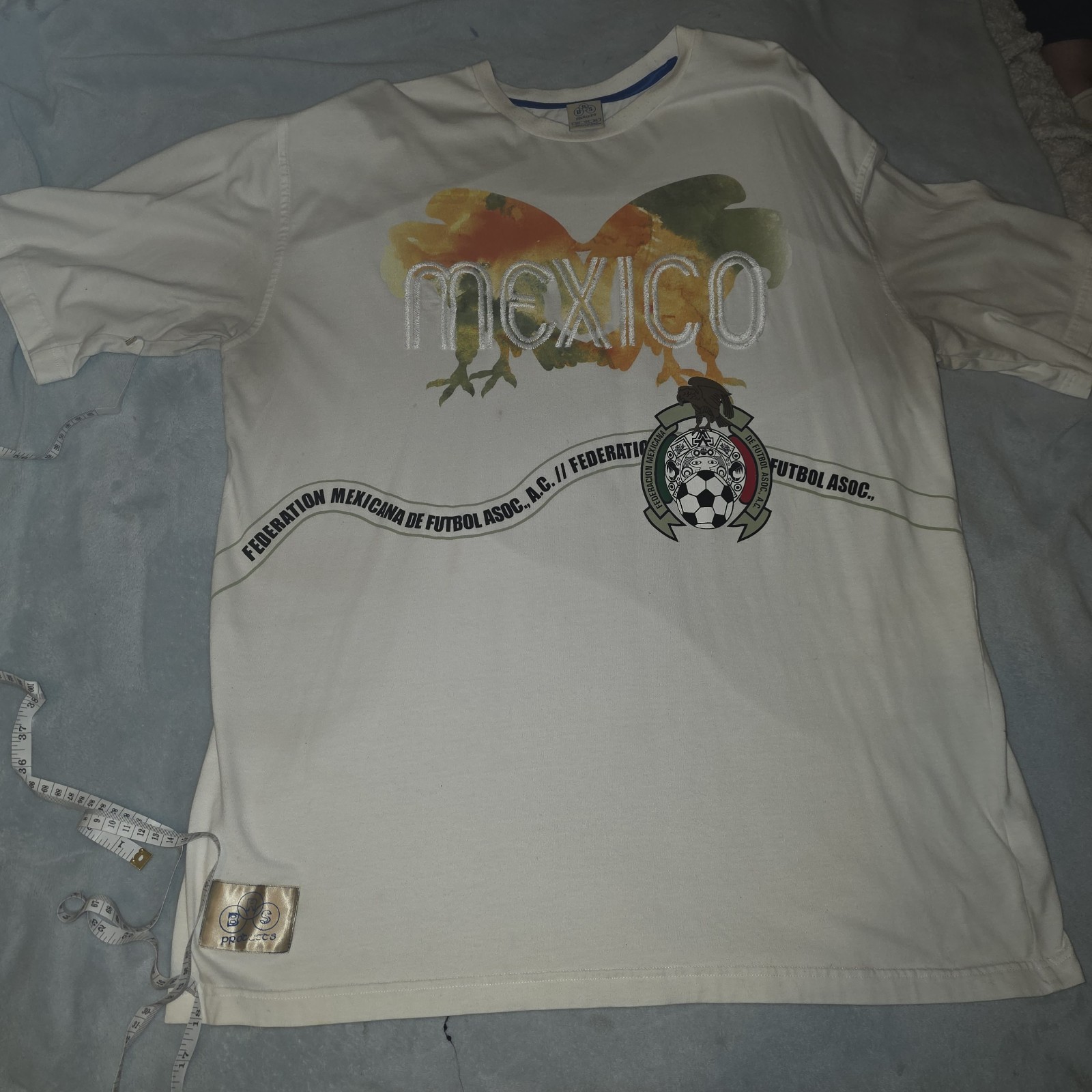 Vintage Nike Mexico BRS Tee Size XXL Blue Ribbon Sports 3D Mexican Football RARE