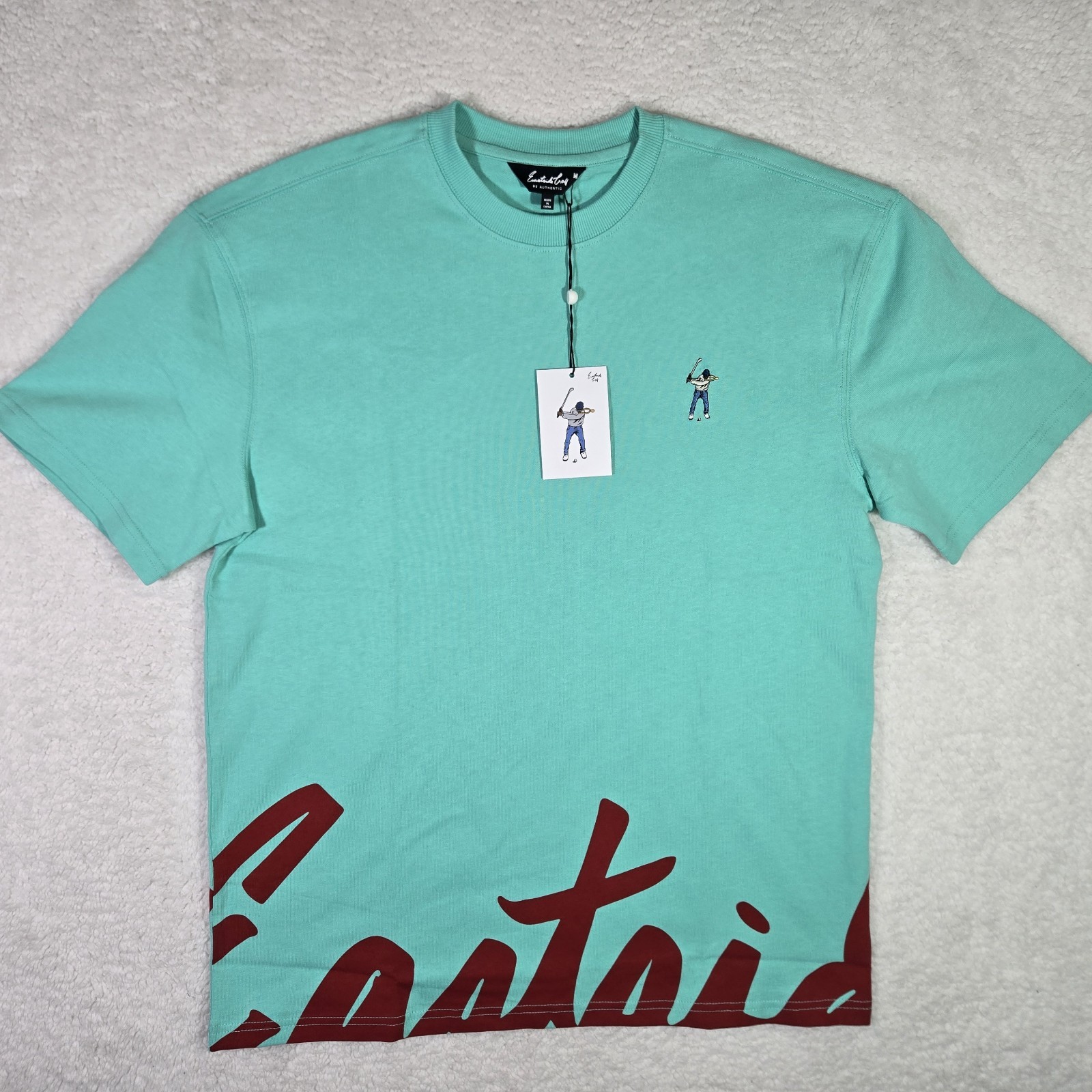 NEW Eastside Golf Mens Medium Swingman Logo Short Sleeve T Shirt Mint Green M gallery