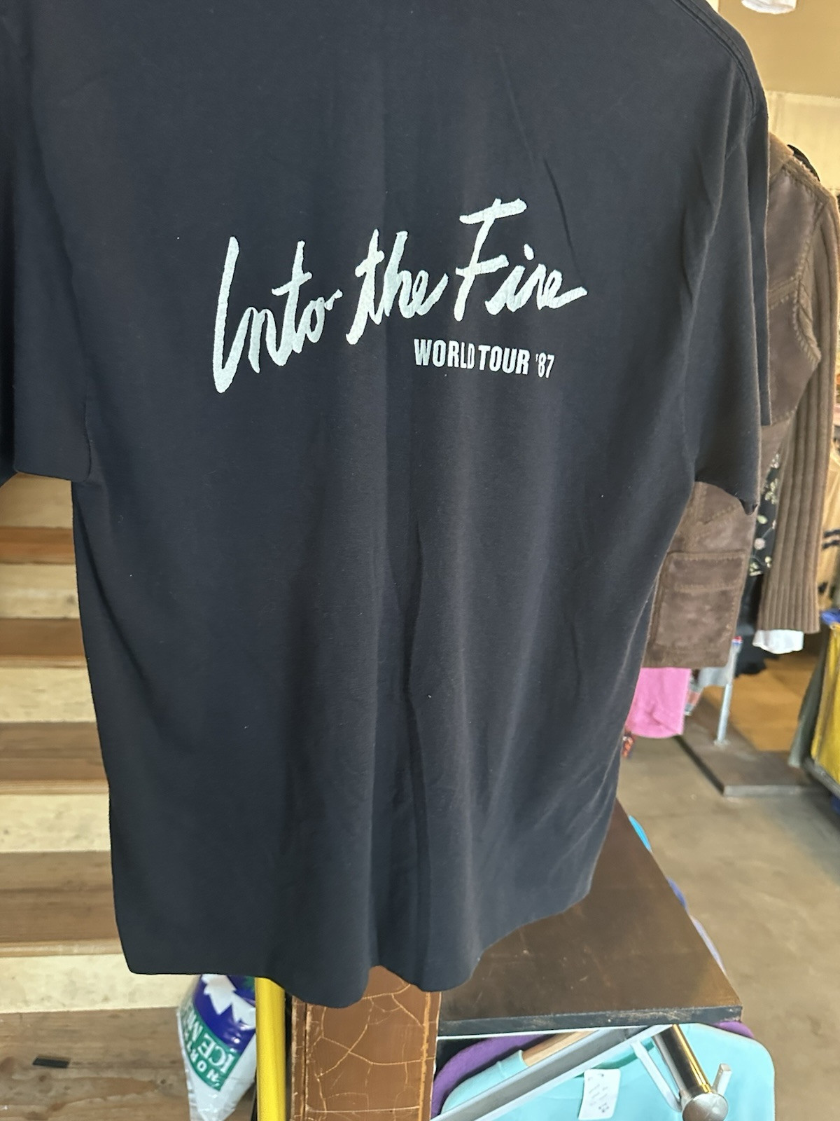 Bryan Adams Into The Fire Tour 87 Vintage Single Stitch T Shirt Medium TeeJays gallery