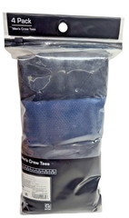 Athletic Works Men’s Small Breathable Mesh Crew T Shirts 4 pack Blk and Blue NWT