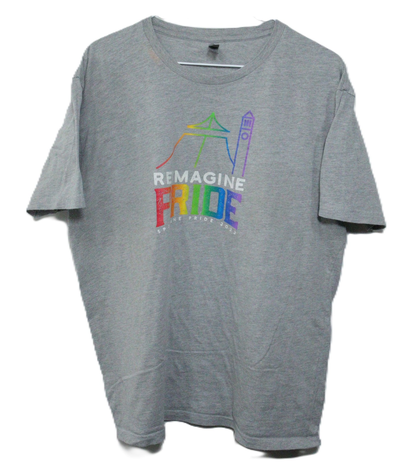 Next Level Apparel Spokane Pride 2022 Graphic T-Shirt XL Grey T0501 gallery