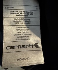 Carhartt Force Base Layer Thermal Shirt Mens 3XL Black NWT