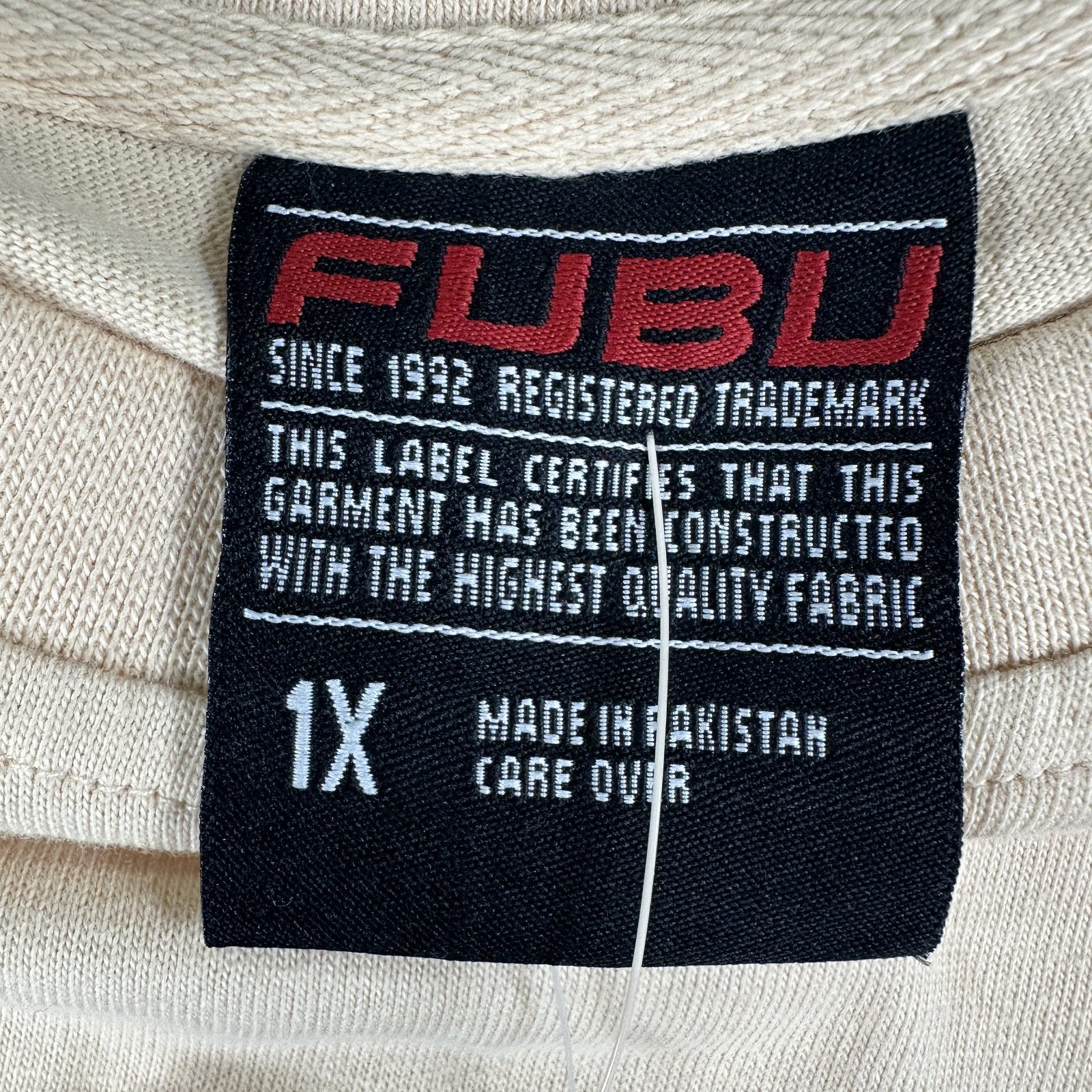NWT FUBU Collection Streetwear Camel T-Shirt Deadstock Y2K Script Men's Size XL gallery