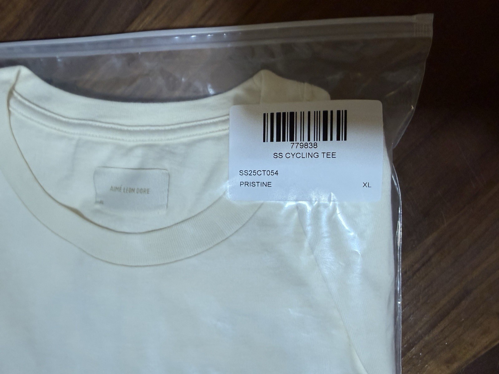Aime Leon Dore ALD Cycling Logo Tee in Pristine (Cream) Men’s Size XL T-Shirt gallery