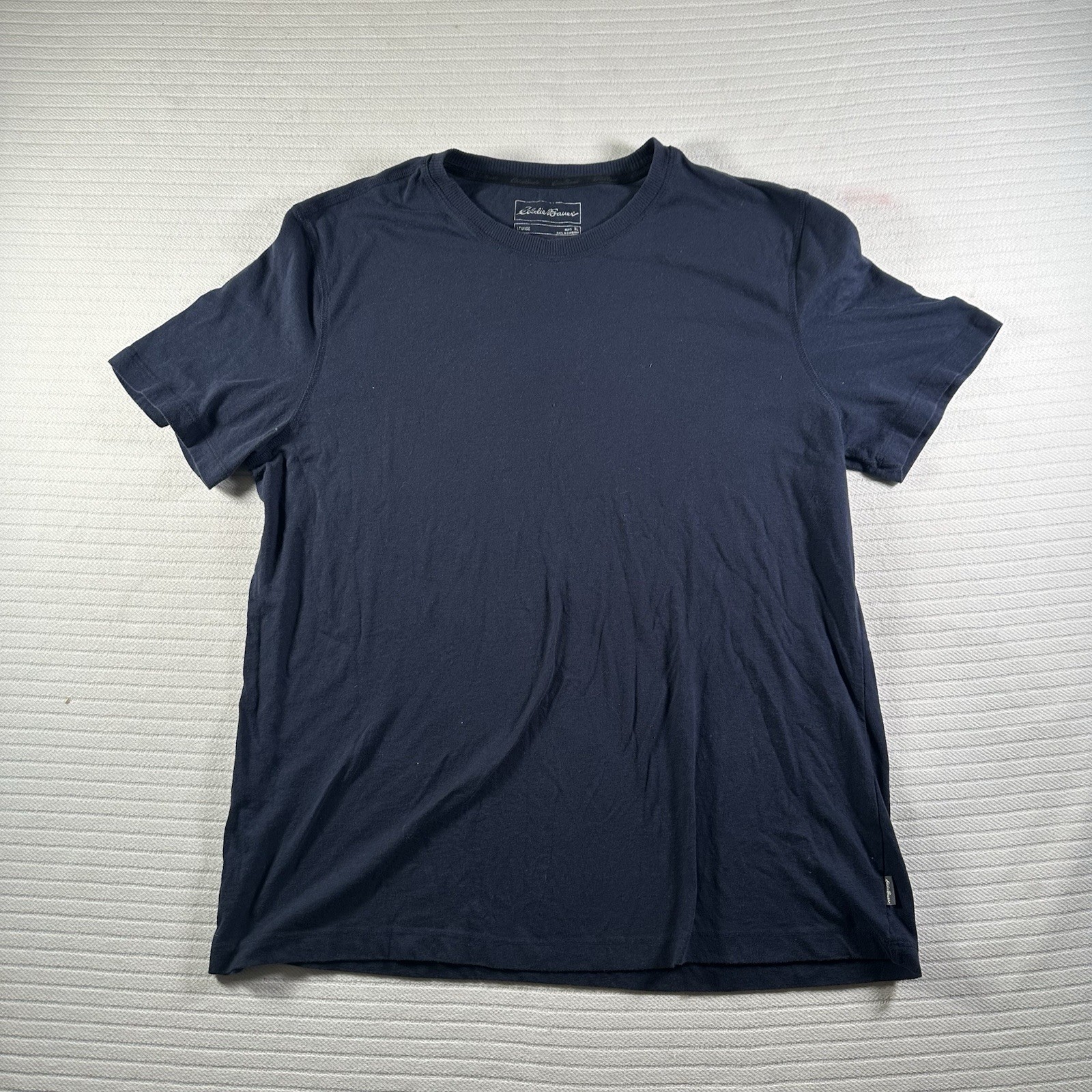 Eddie Bauer Mens XL T-Shirt Navy Blue Crew Neck Short Sleeve Classic Tee Cotton gallery