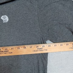 Mountain Hardwear Gray Long Sleeve Performance Shirt Organic Cotton Blend L
