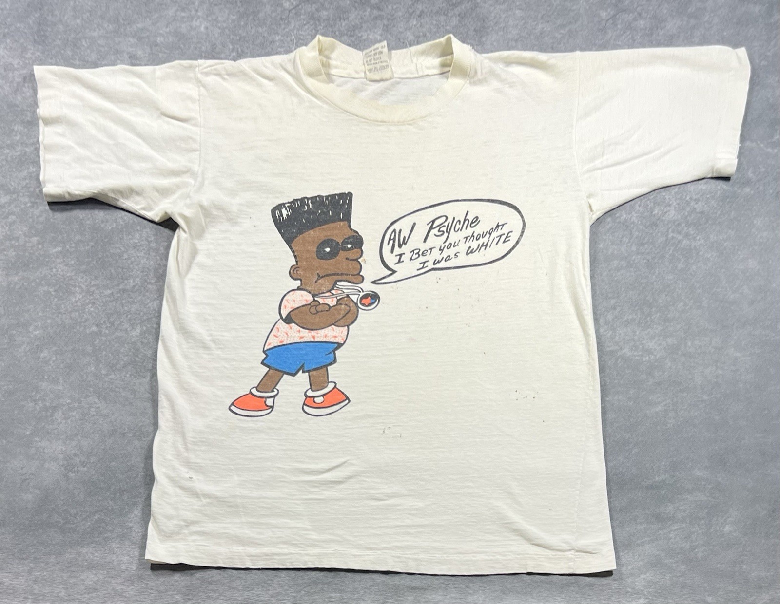 Vintage 90s Black Bart Simpson Shirt Size L You Thought I Was White gallery