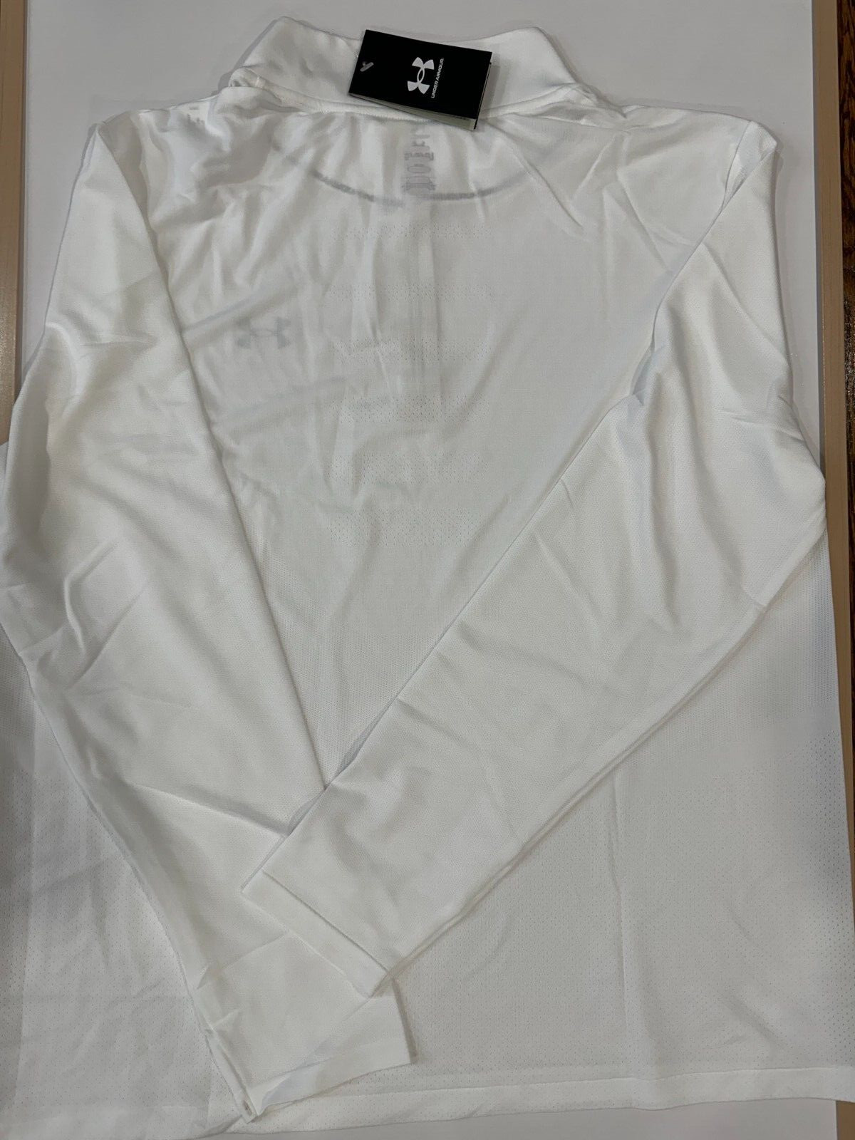 Under Armour Men's Size 3XL White Seamless Stride Quarter Zip Running Top $75 gallery