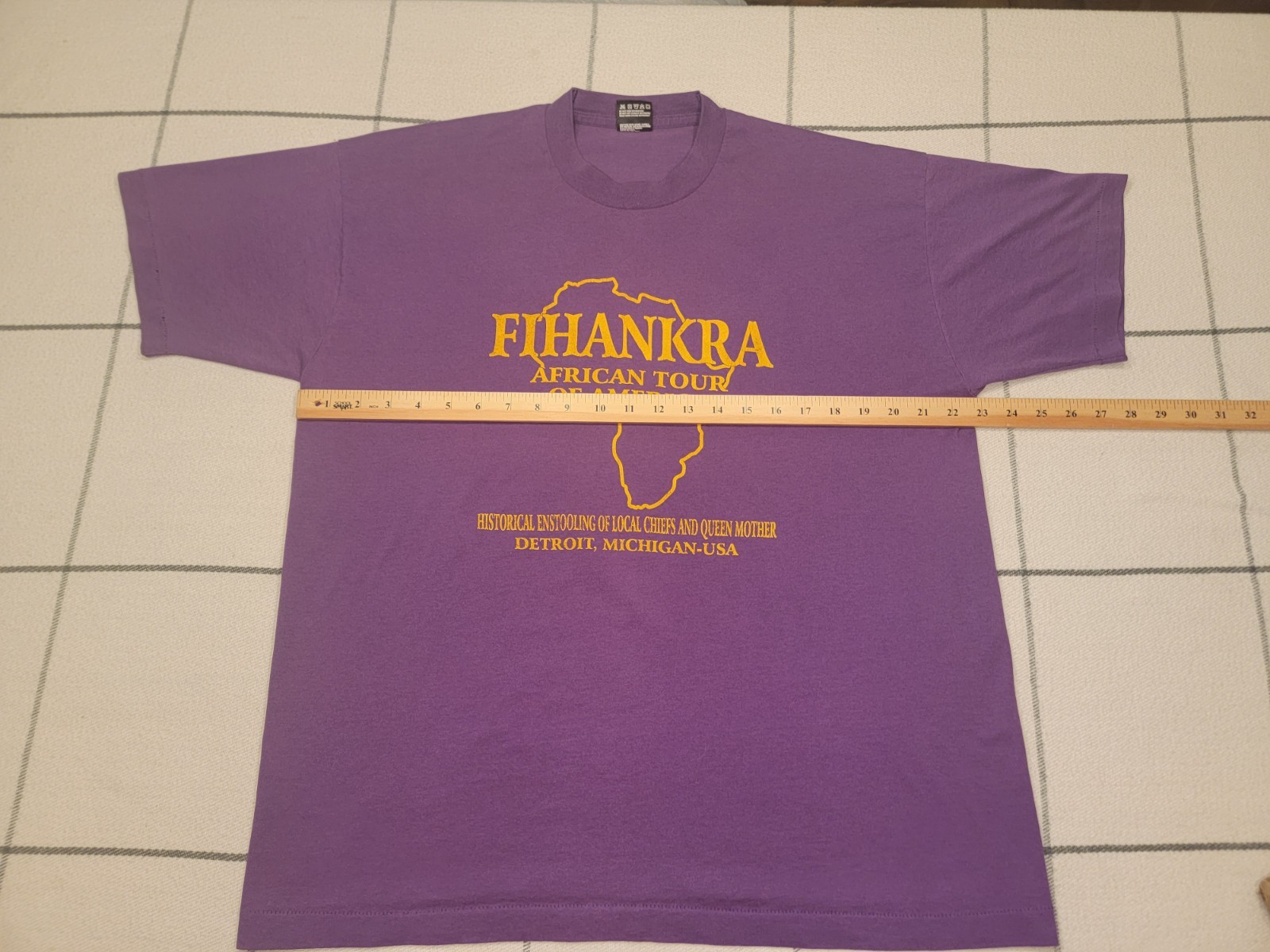 VTG 1995 Fihankra Ghana T-Shirt Sz XL Single Stitch African American Queen gallery