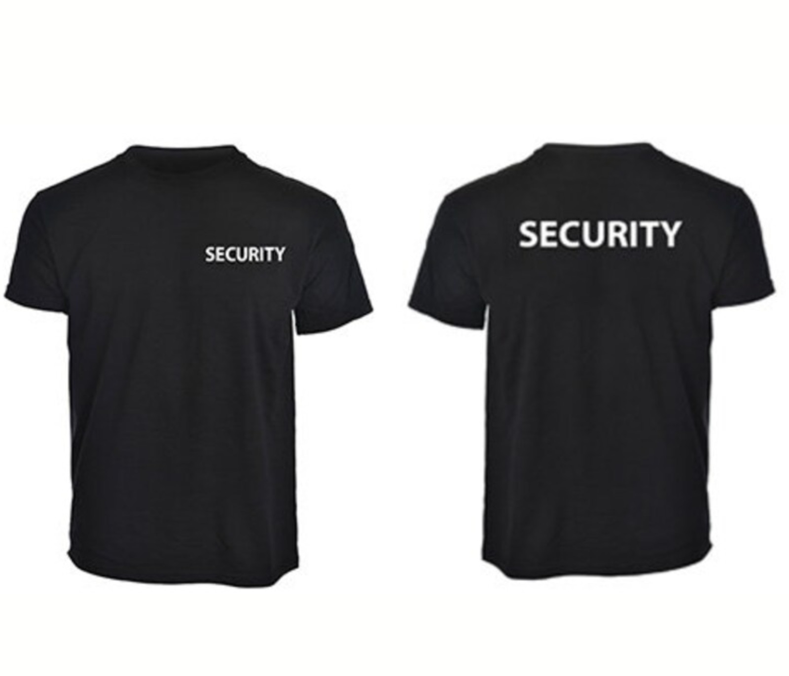 Personalised Staff Left Chest Back Security Workwear Unisex Uniform T-Shirt Tee gallery