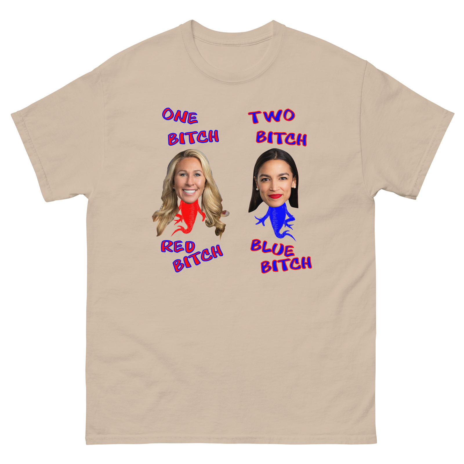 Political Parody Men’s classic tee AOC MTG Anti-extreme Pro-moderate Satire