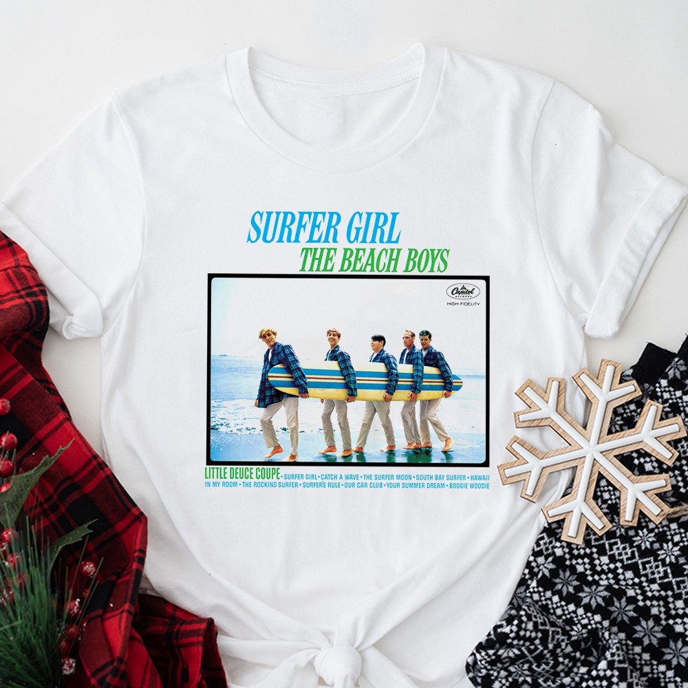 Merry Christmas The Beach Boys Surfer Girl Gift Family Unisex S-235XL P69.12