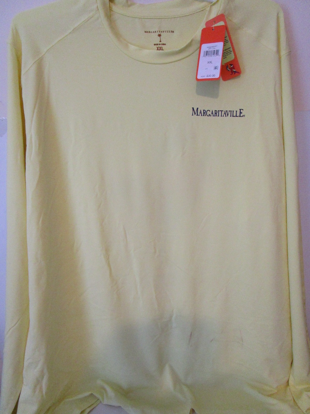 Margaritaville Parrothead Club UPF50 Long Sleeve T-Shirt Elfin Yellow Size XL gallery