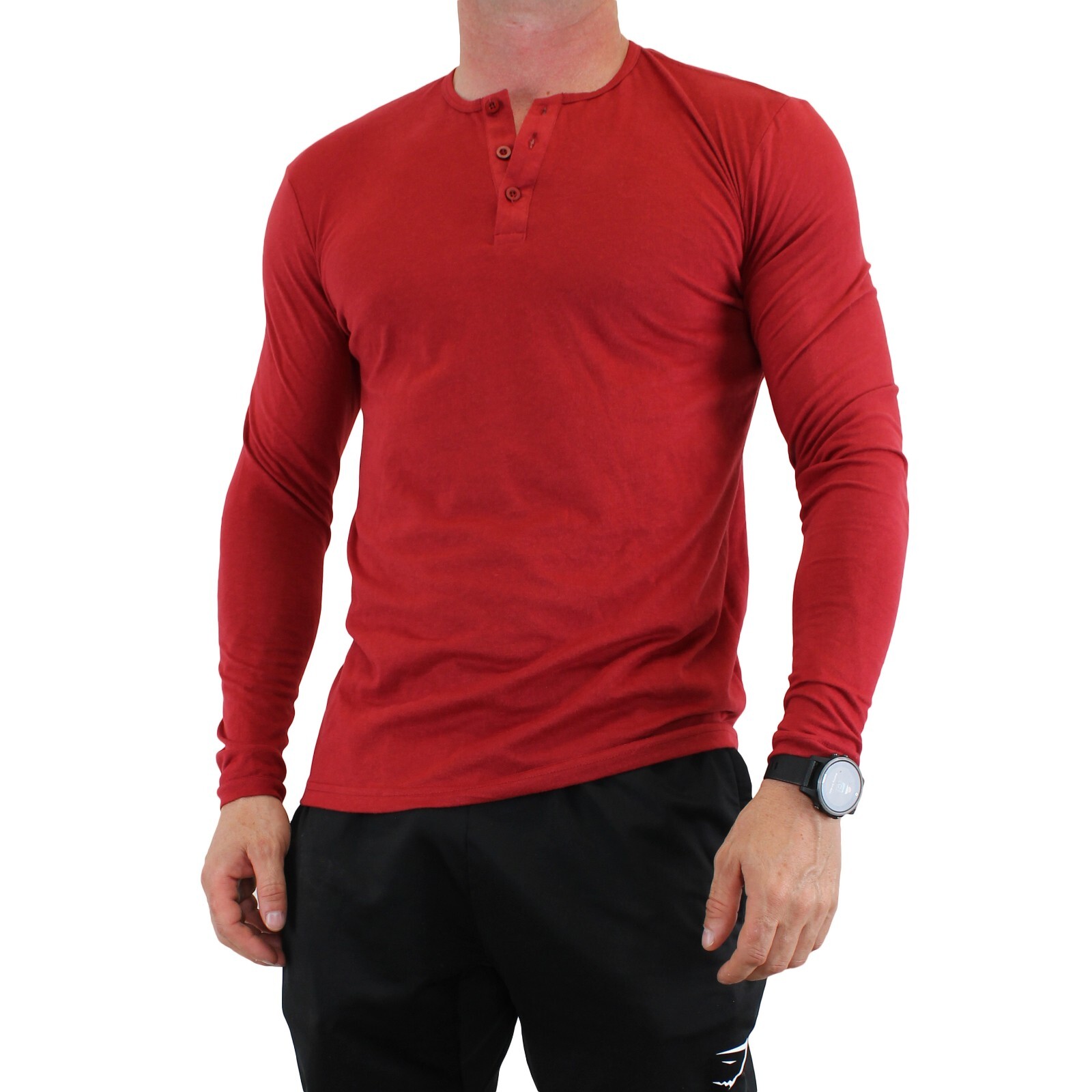 True Classic Men's Shirt, Long Sleeve Henley Style Shirt MSRP $35 gallery