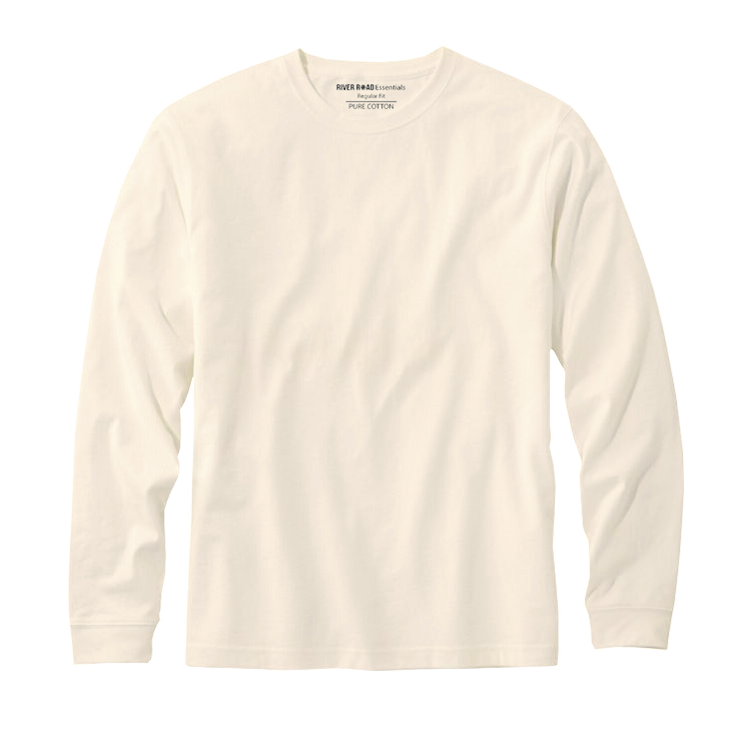 River Road Mens Long Sleeve T-Shirt Ribbed Cuffs Classic Crewneck Cotton Tee TOP gallery