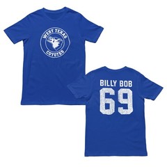 BILLY BOB Jersey West Texas Canaan Coyotes Football Team Costume Xs-5x T-shirt