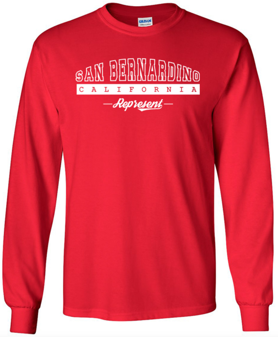 San Bernardino California State T-Shirt Long Sleeve Graphic Tees Unisex apparel gallery