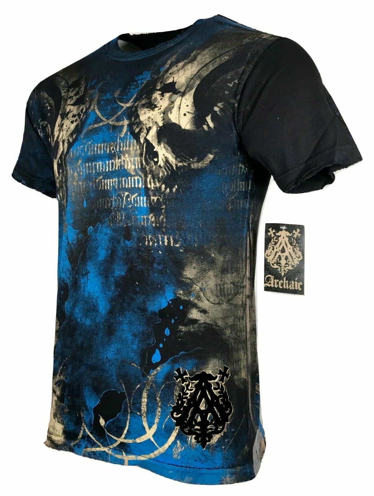 ARCHAIC by AFFLICTION Men's T-Shirt NEWMAN Black Biker MMA S-5XL gallery