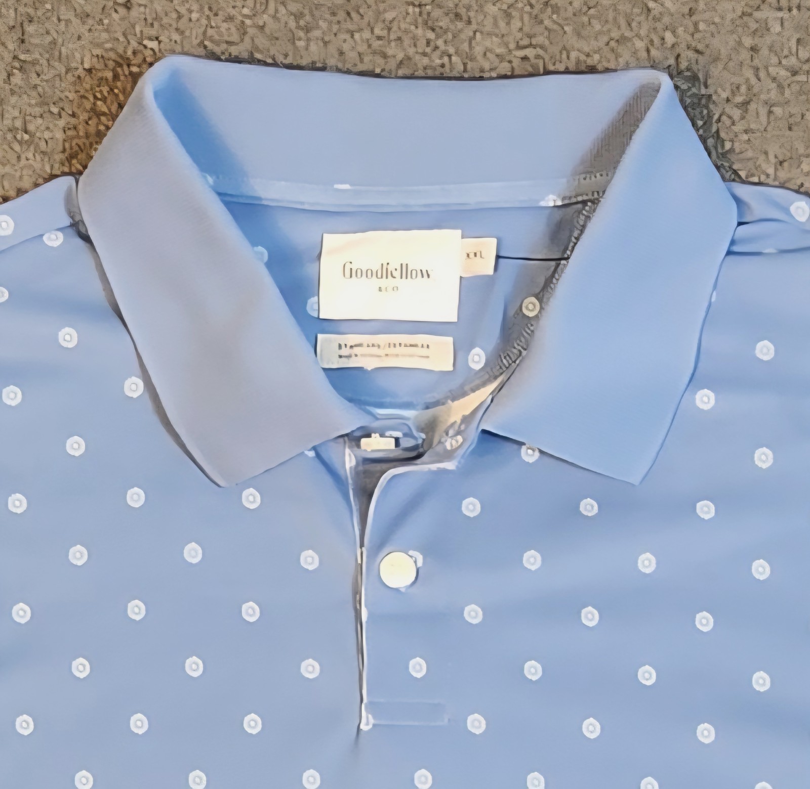 Men's Short Sleeve T Shirts 2XL Blue Polo "2 Pack" Goodfellow 1/4 Button Wicking gallery