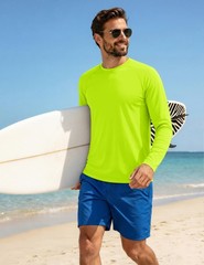 4 Pack Men’s Shirts Long Sleeve Sun Protection UPF 50+ UV SPF Dry Fit T-Shirt…
