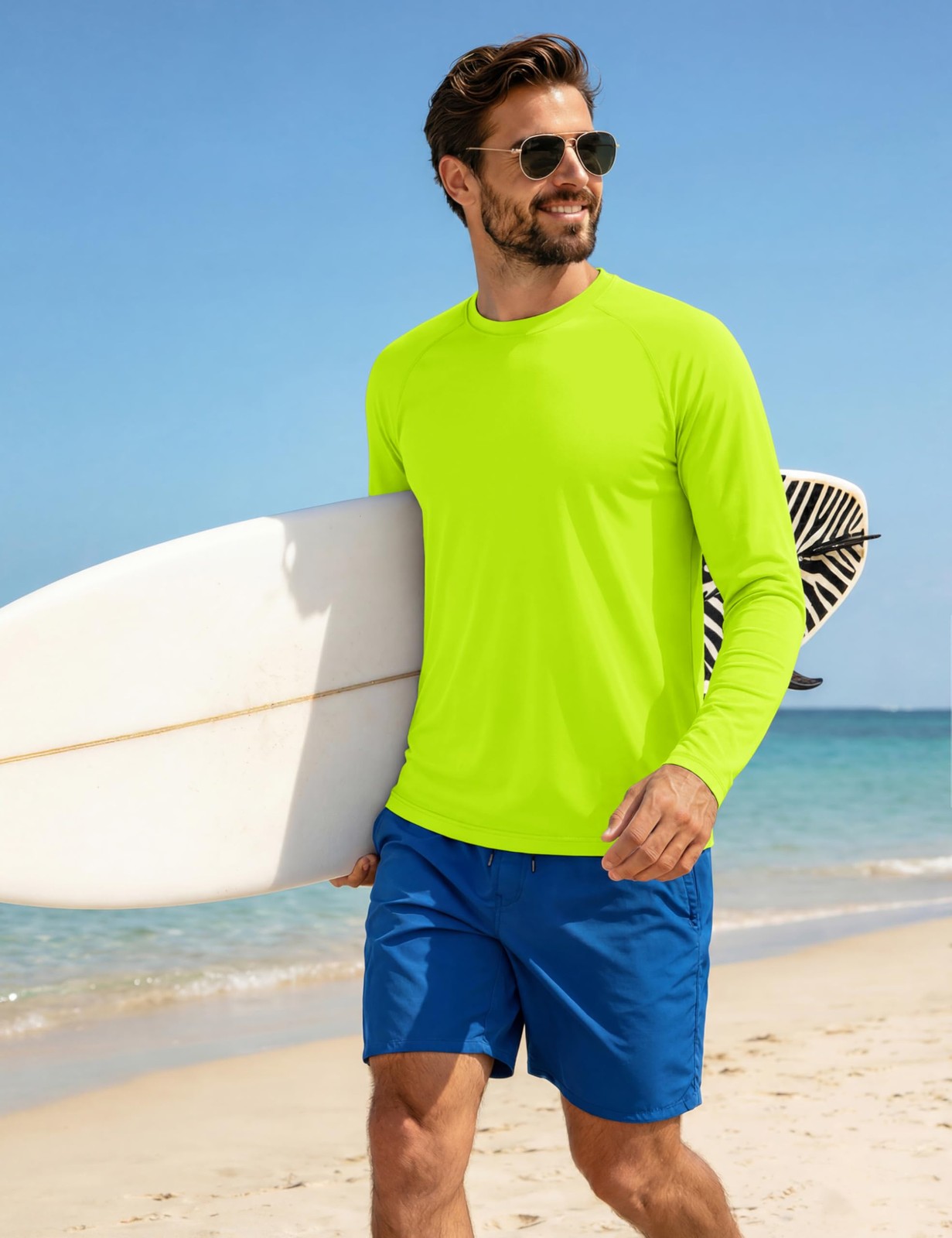 4 Pack Men's Shirts Long Sleeve Sun Protection UPF 50+ UV SPF Dry Fit T-Shirt... gallery
