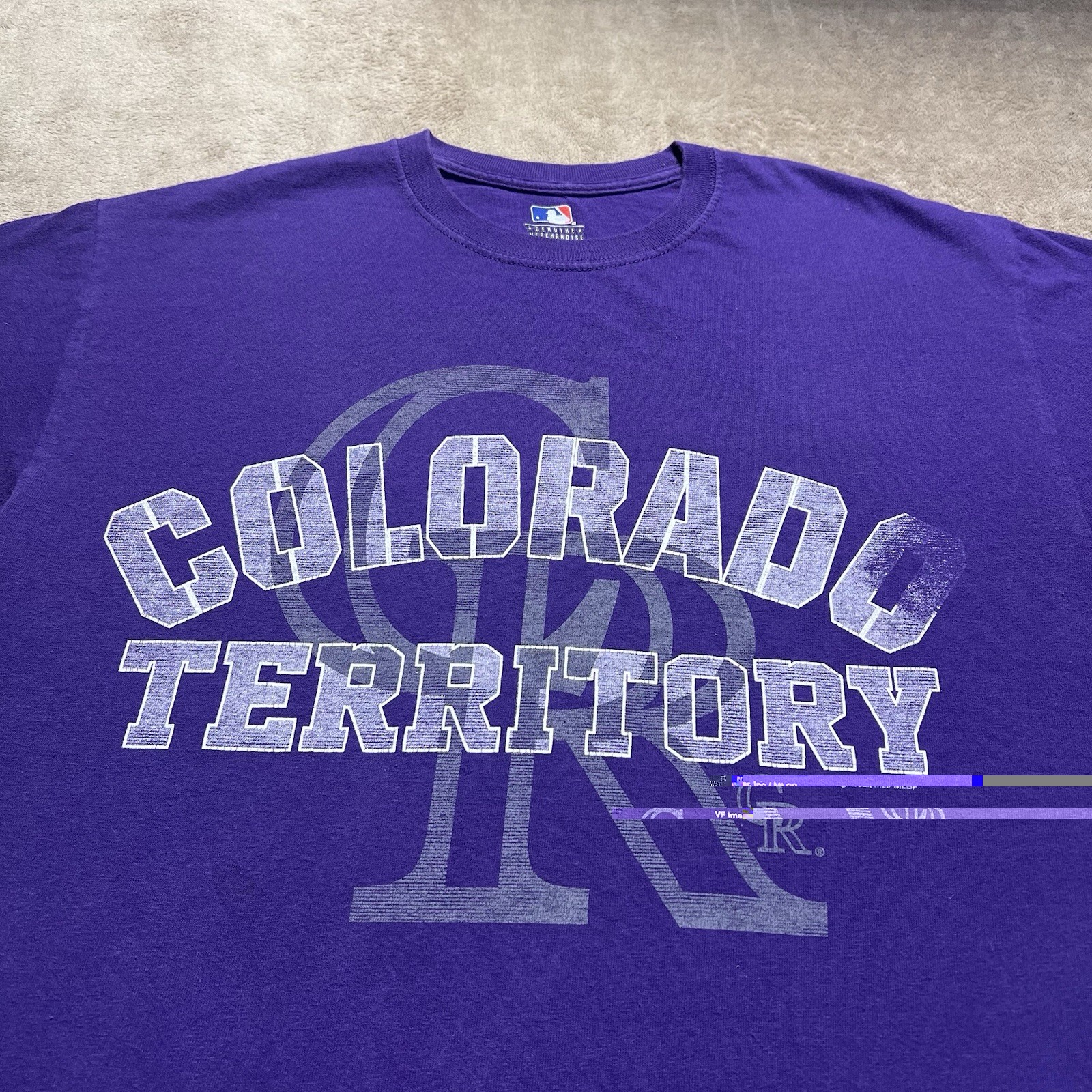 Vintage Colorado Rockies T Shirt Mens M Purple Colorado Territory MLB Y2K gallery