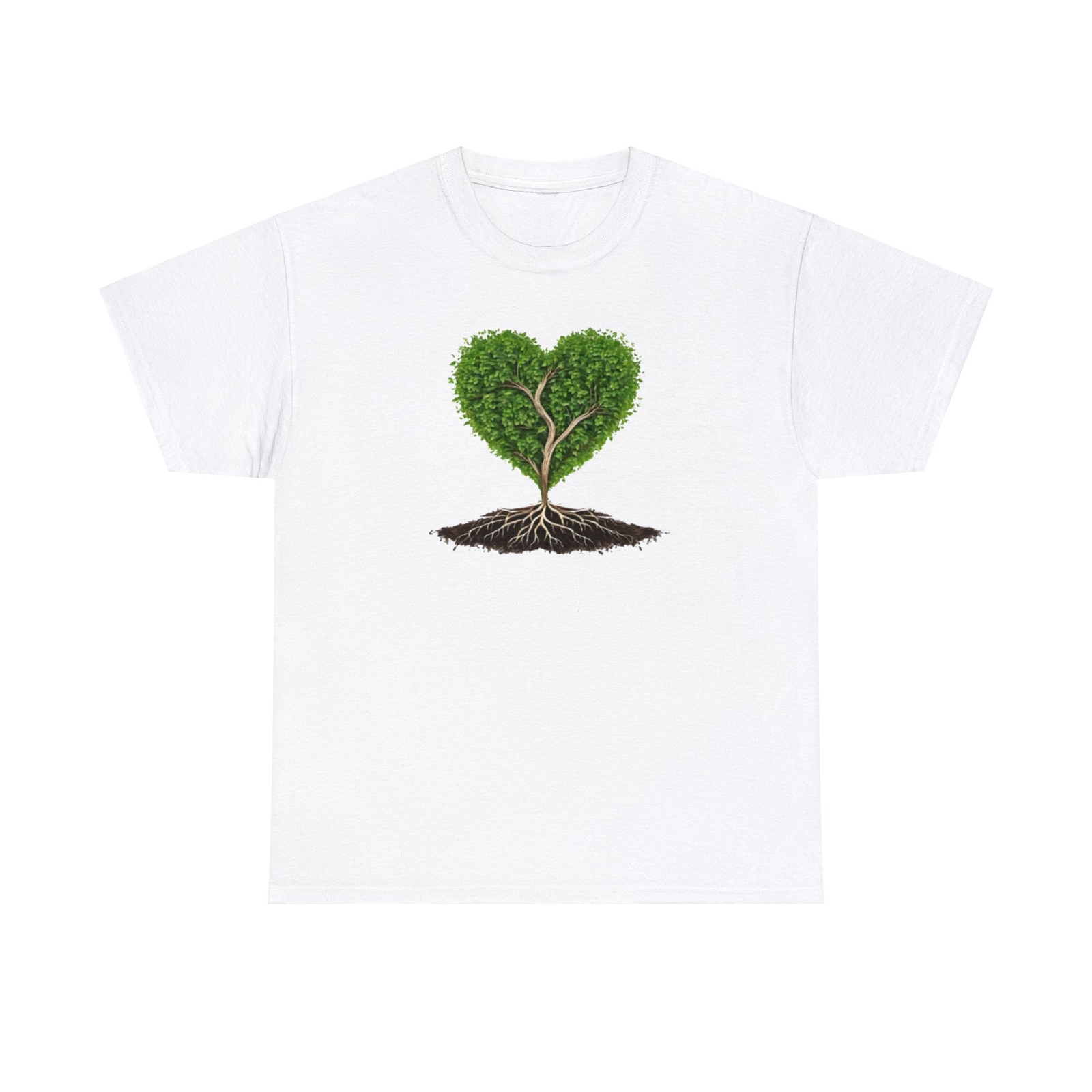 casual T shirt both men and woman T shirt with printed heart tree design markeup gallery