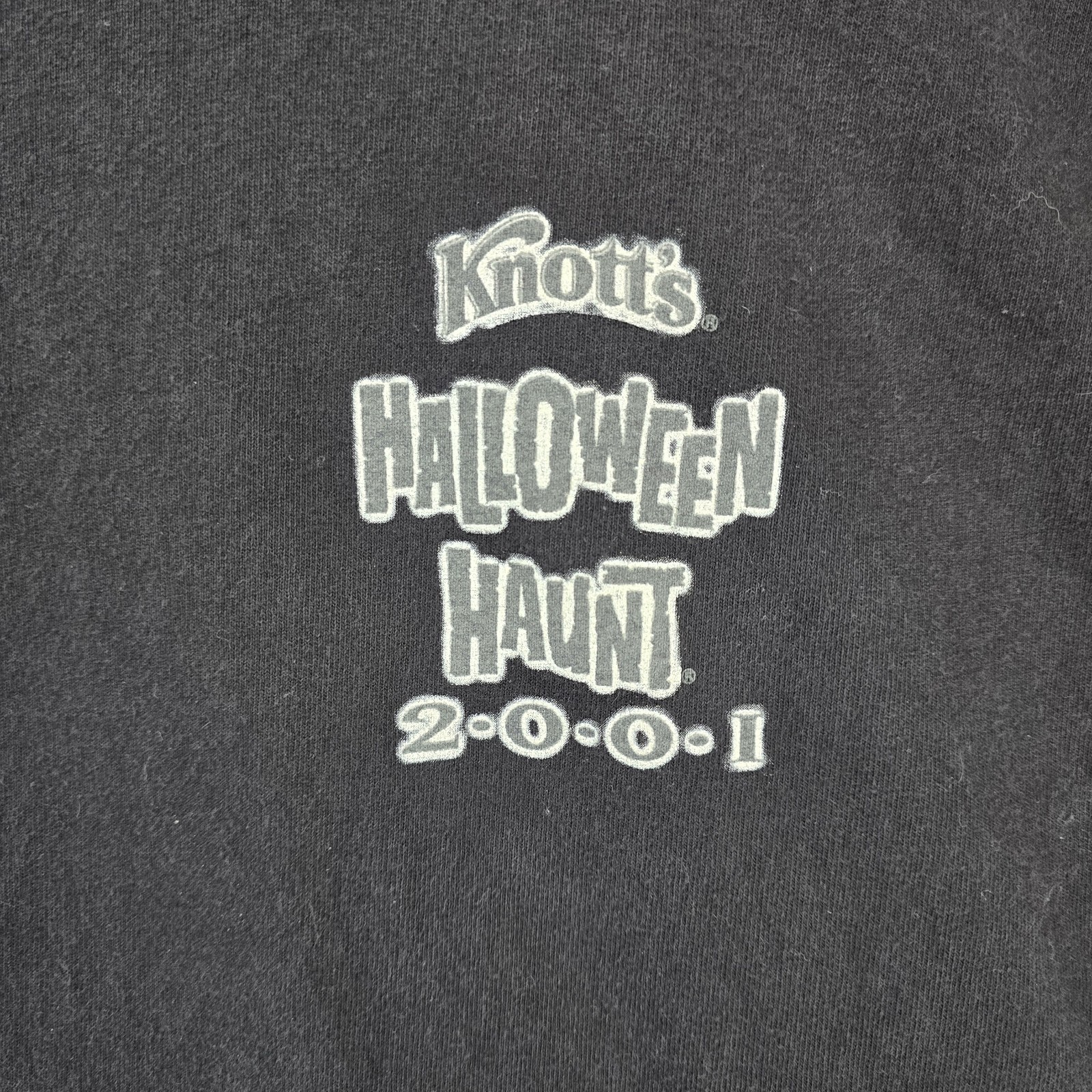 Vintage Knott’s Scary Farm Shirt Mens Medium Black 2001 Halloween Haunt Tee Y2K gallery