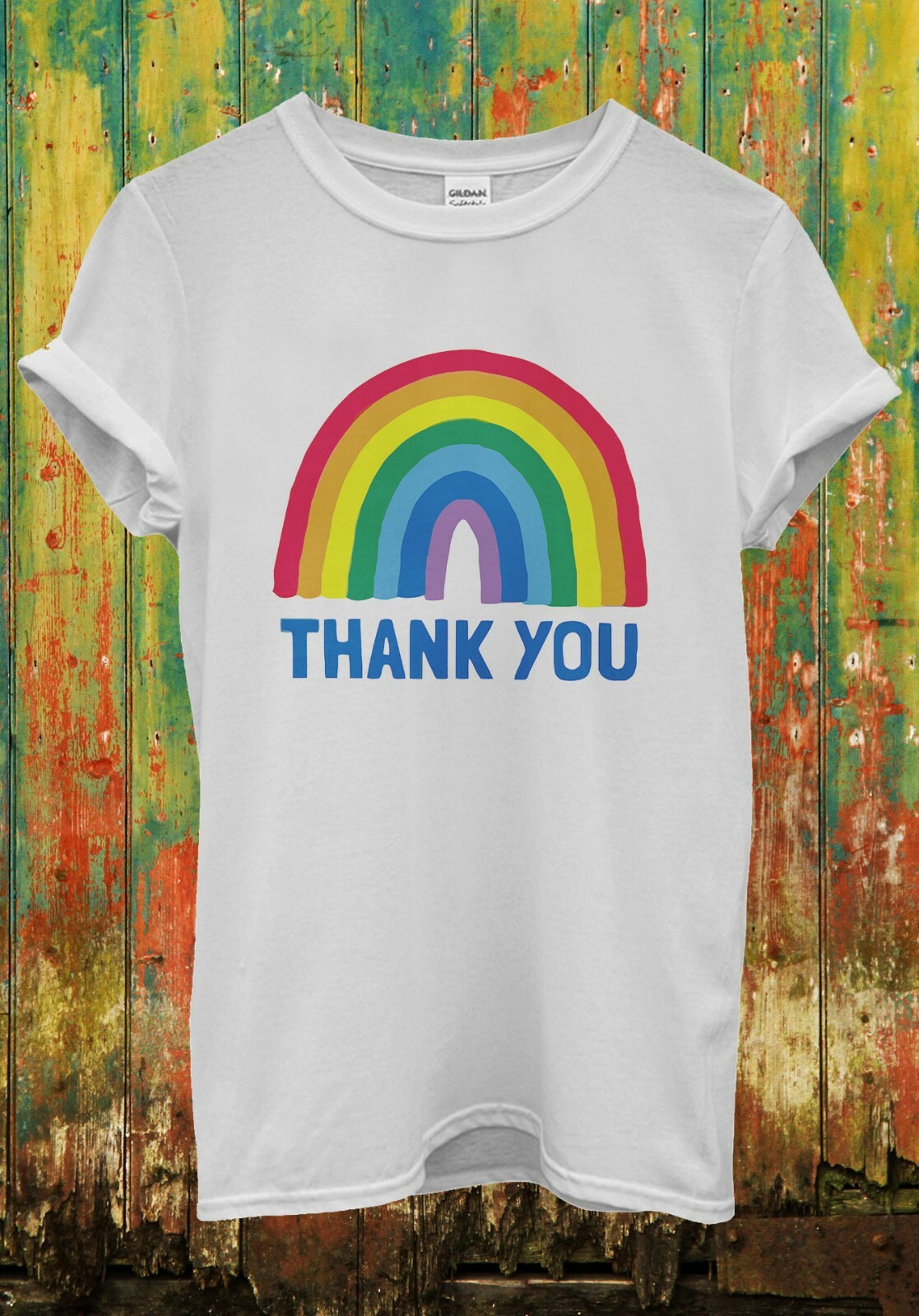 NHS Thank You Rainbow T Shirt Stay Safe Stay Alert Men Women Unisex Tee Top 2533