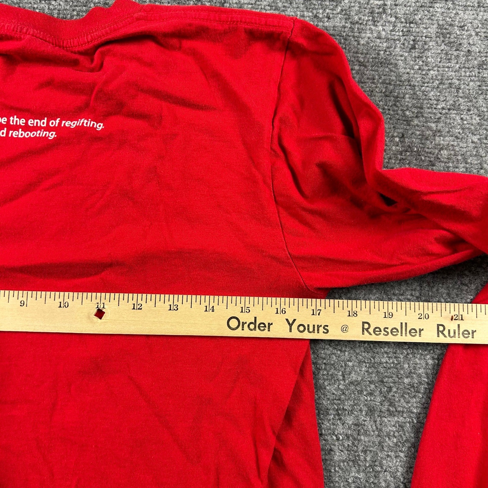 Apple MacBook Long Sleeve T-Shirt Mens Small Red Promo American Apparel Tech Tee gallery