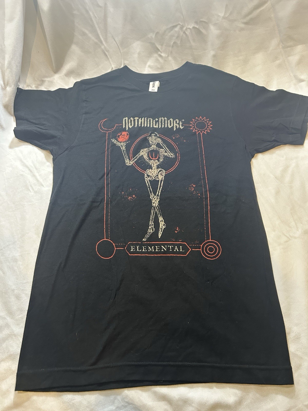 Altex Nothing More Elemental Black Skeleton Graphic T-Shirt Cotton Crew Neck S