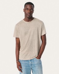 NWT $188 Rag & Bone Men’s Classic Linen Tee In Aged Taupe Size: Large
