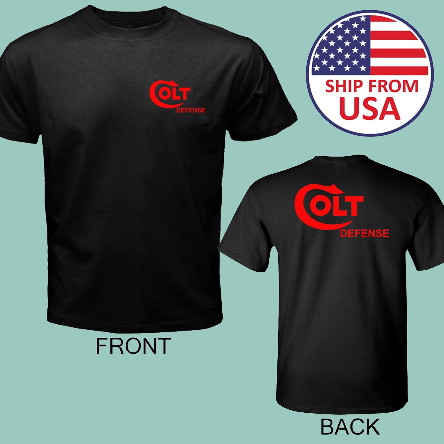 Colt Defense Guns Firearms Men's Black Size S to 5XL gallery