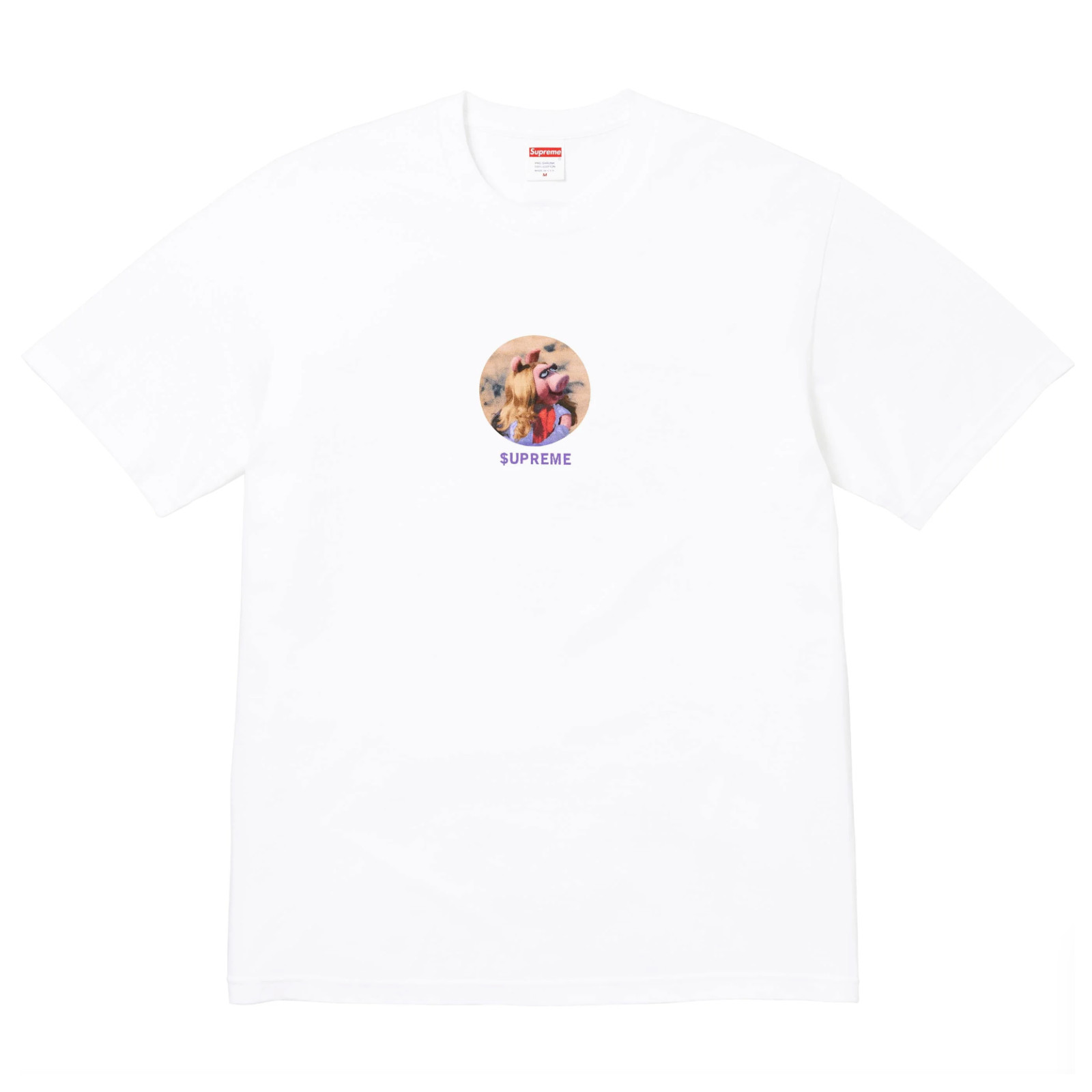 NWT Supreme SS24 The Muppets Miss Piggy Photo T-Shirt White Tee Mens M AUTHENTIC