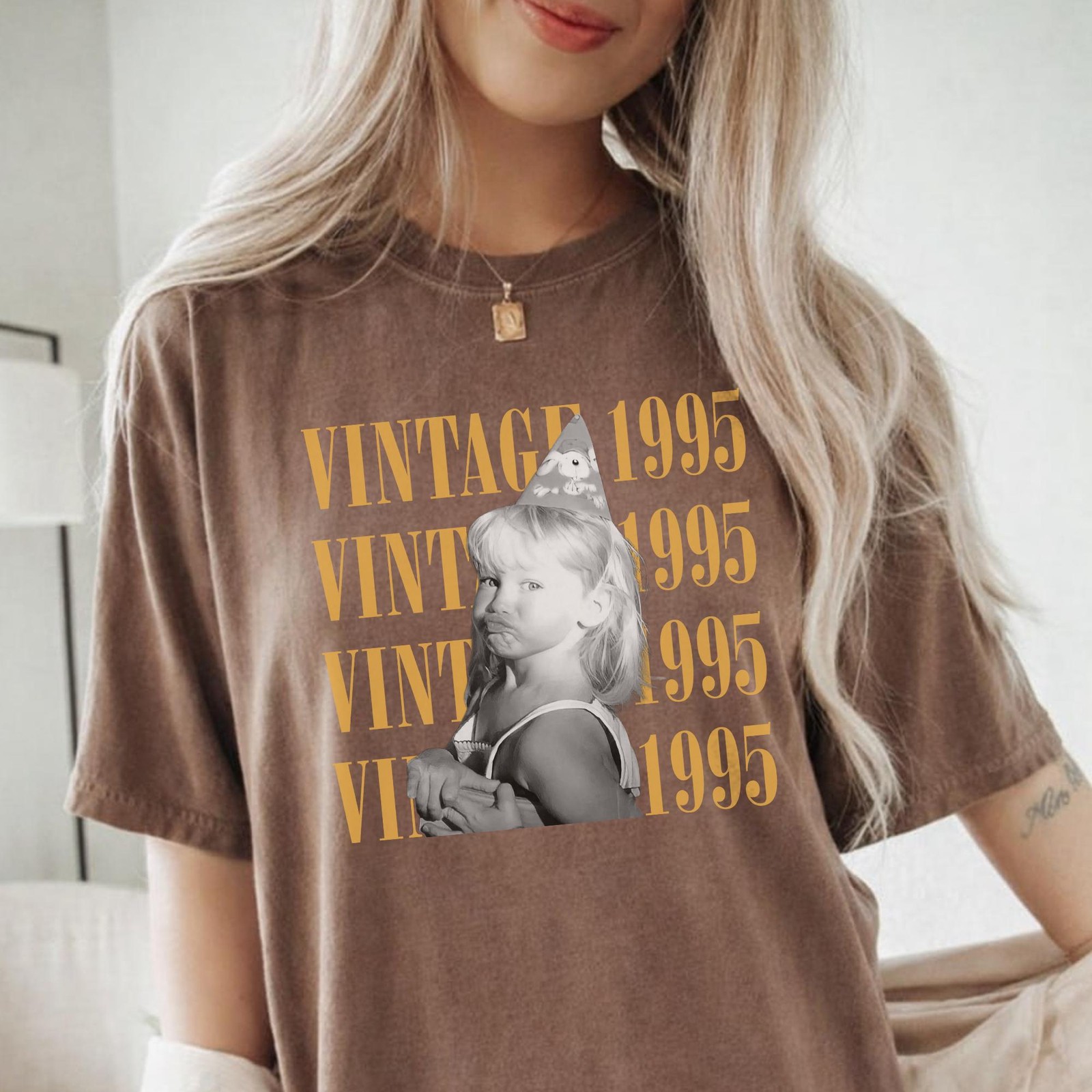 Custom Vintage Photo Year Shirt Personalized Birthday Party 90s T-Shirt gallery