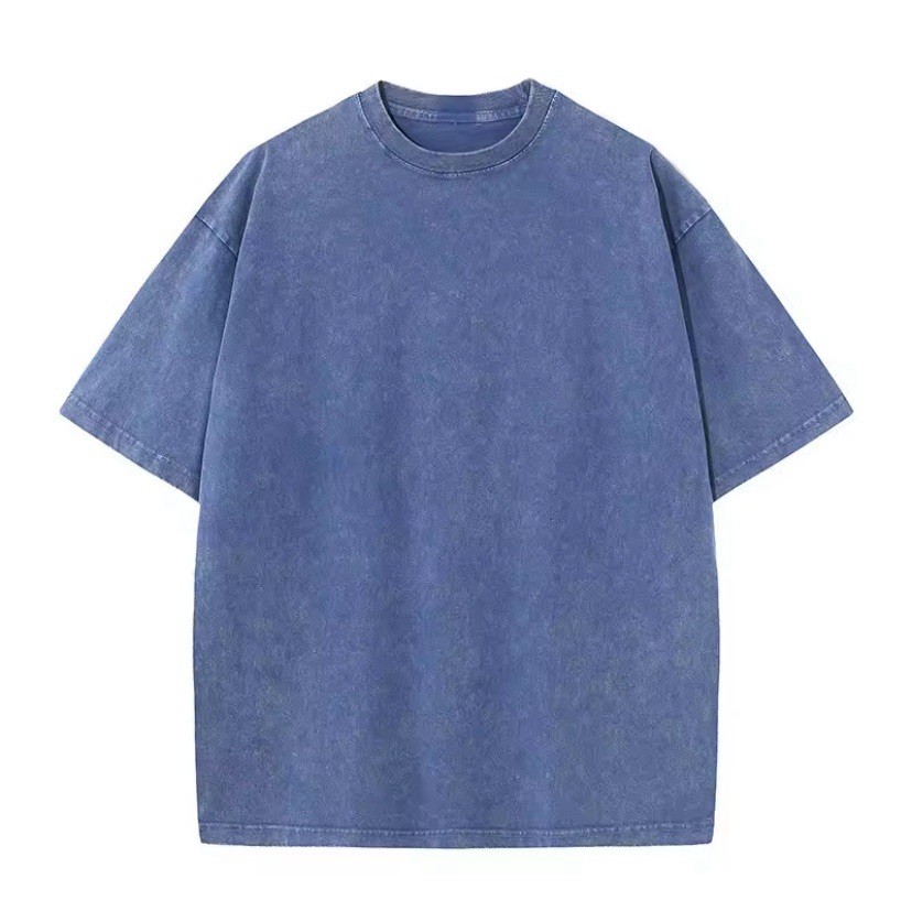 American Style Retro Heavyweight Solid Color Short Sleeved T-shirt Sizes S-XXL gallery