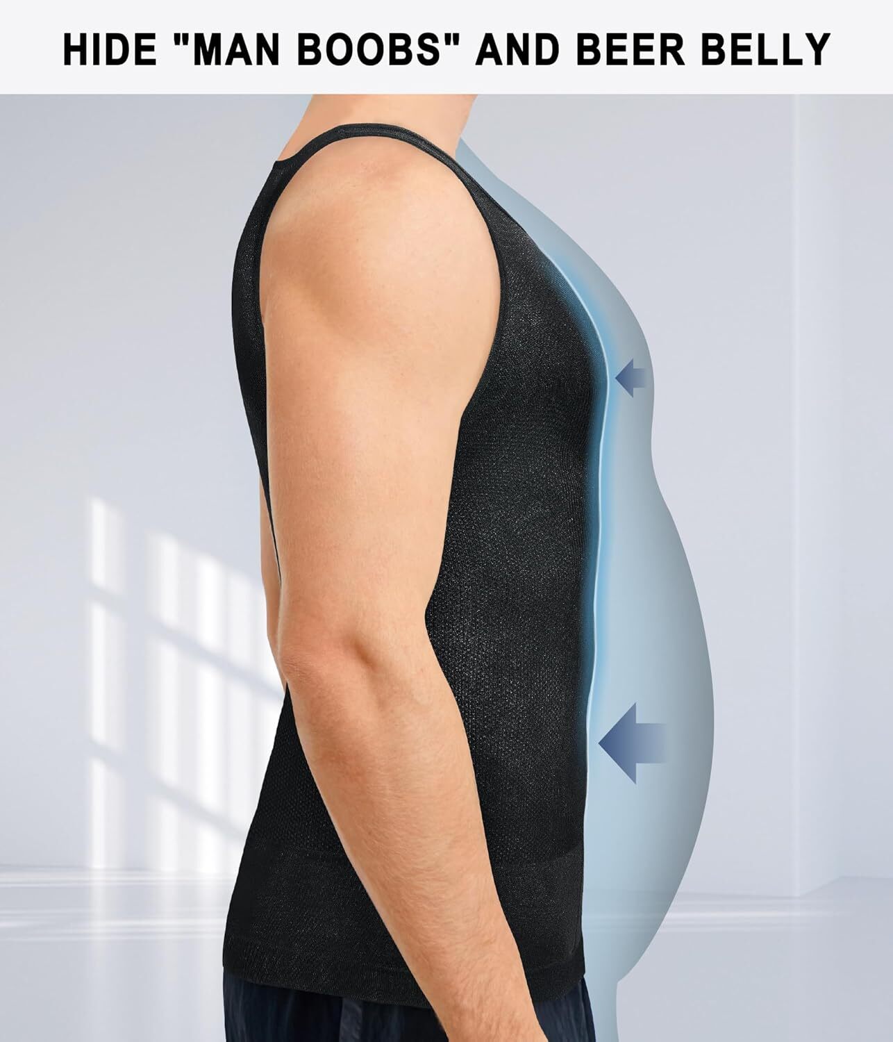 Men Gynecomastia Compress Tank Top Mens Slimming Body Shaper Vest Abs Undershirt gallery