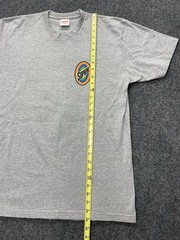 Authentic Supreme SS16 Spin Logo Grey T-Shirt Mens Size Large Tide Laundry Rip